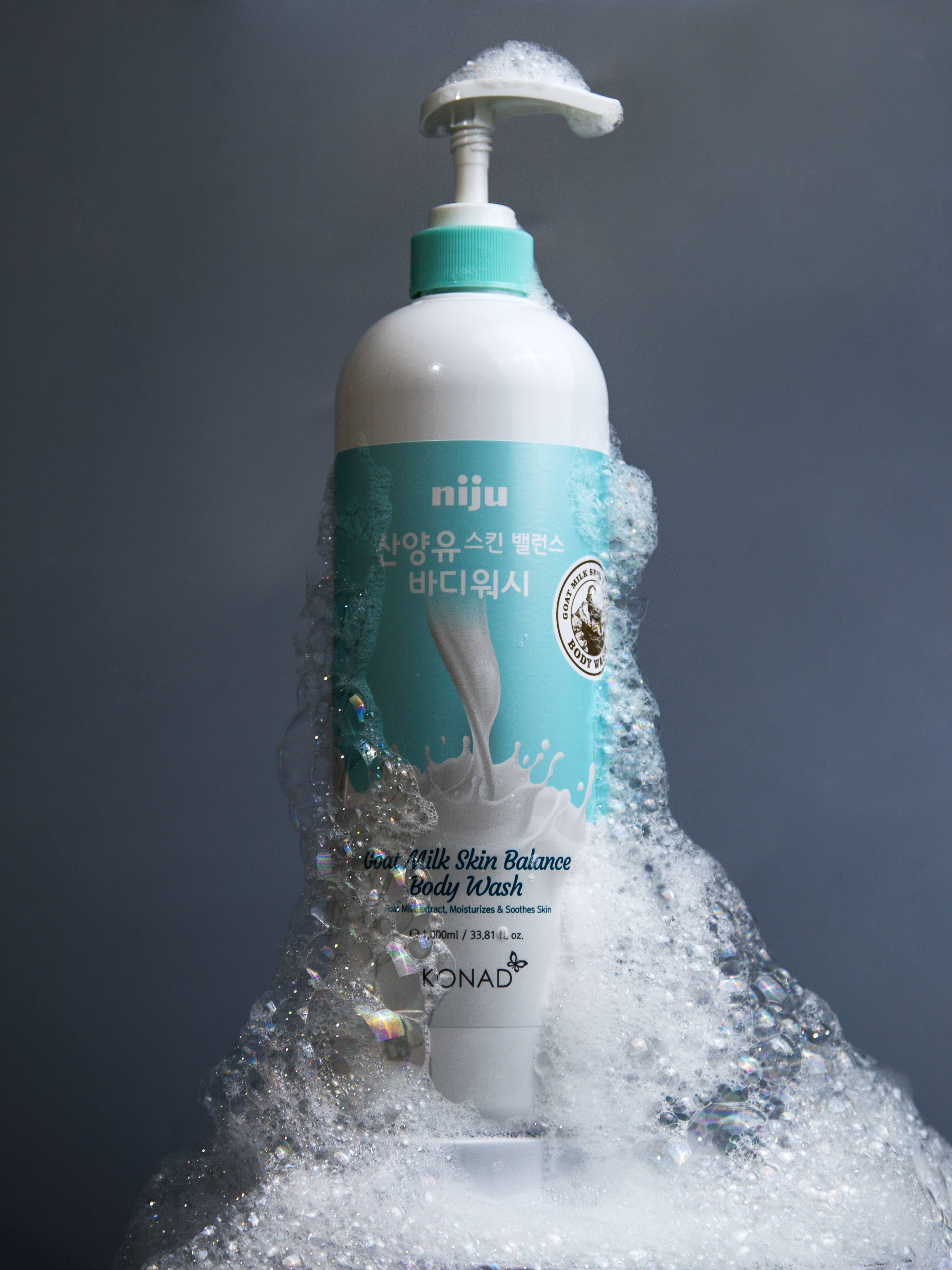 Konad Niju Goat Milk Skin Balance Body Wash Гель для душа с козьим молоком, 1000 мл купить в интернет-магазине Skin-Mag