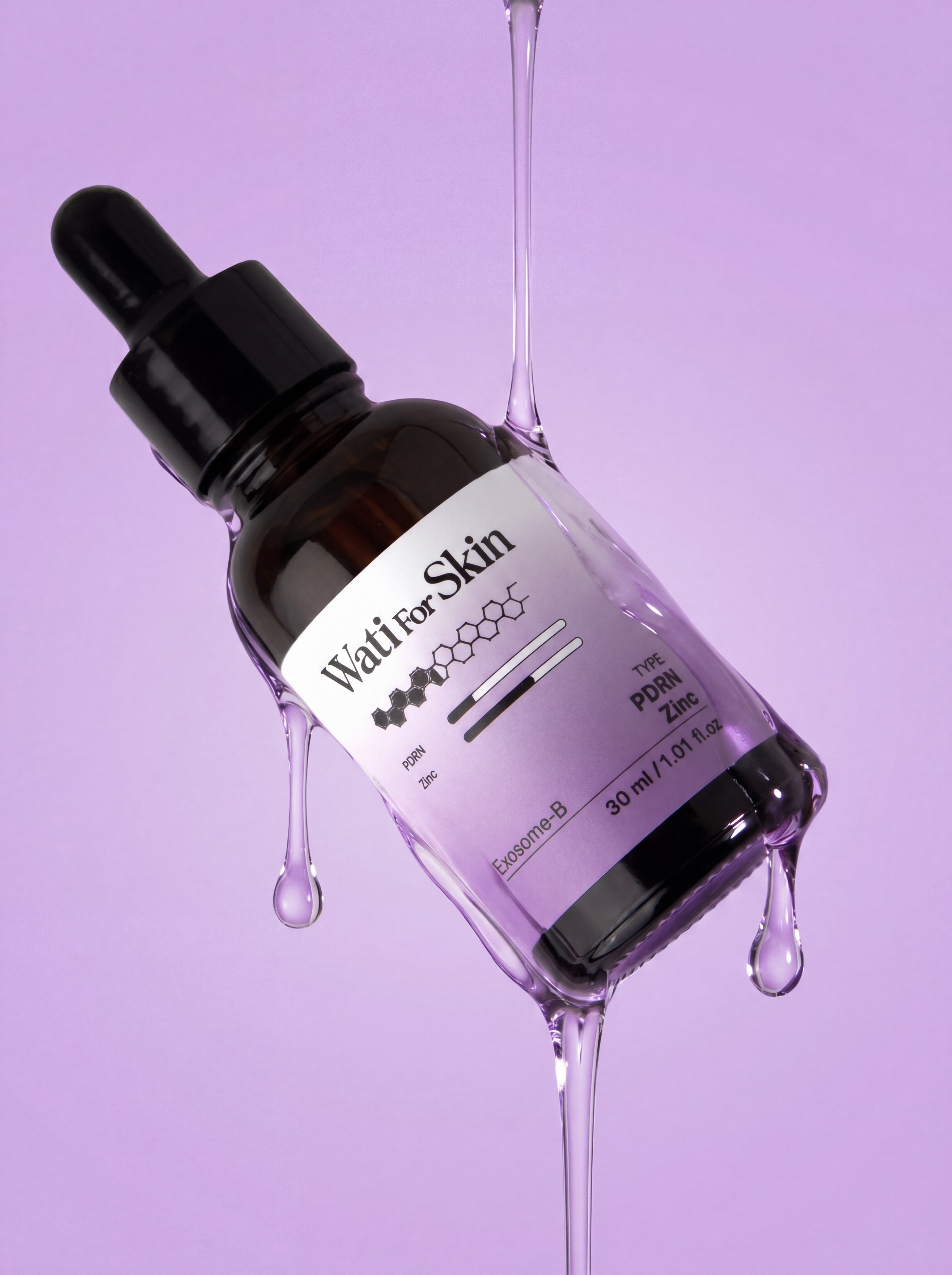 Wati For Skin PDRN Zinc Biome Exosome-B Ampoule Сыворотка для лица с ПДРН, цинком и экзосомами, 30 мл купить в интернет-магазине Skin-Mag