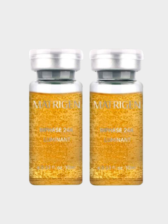 Matrigen Bi-Phase 24K Gold Luminant Ampoule Cыворотка для лица с золотом 24К и пептидами, 10 мл х 2 шт