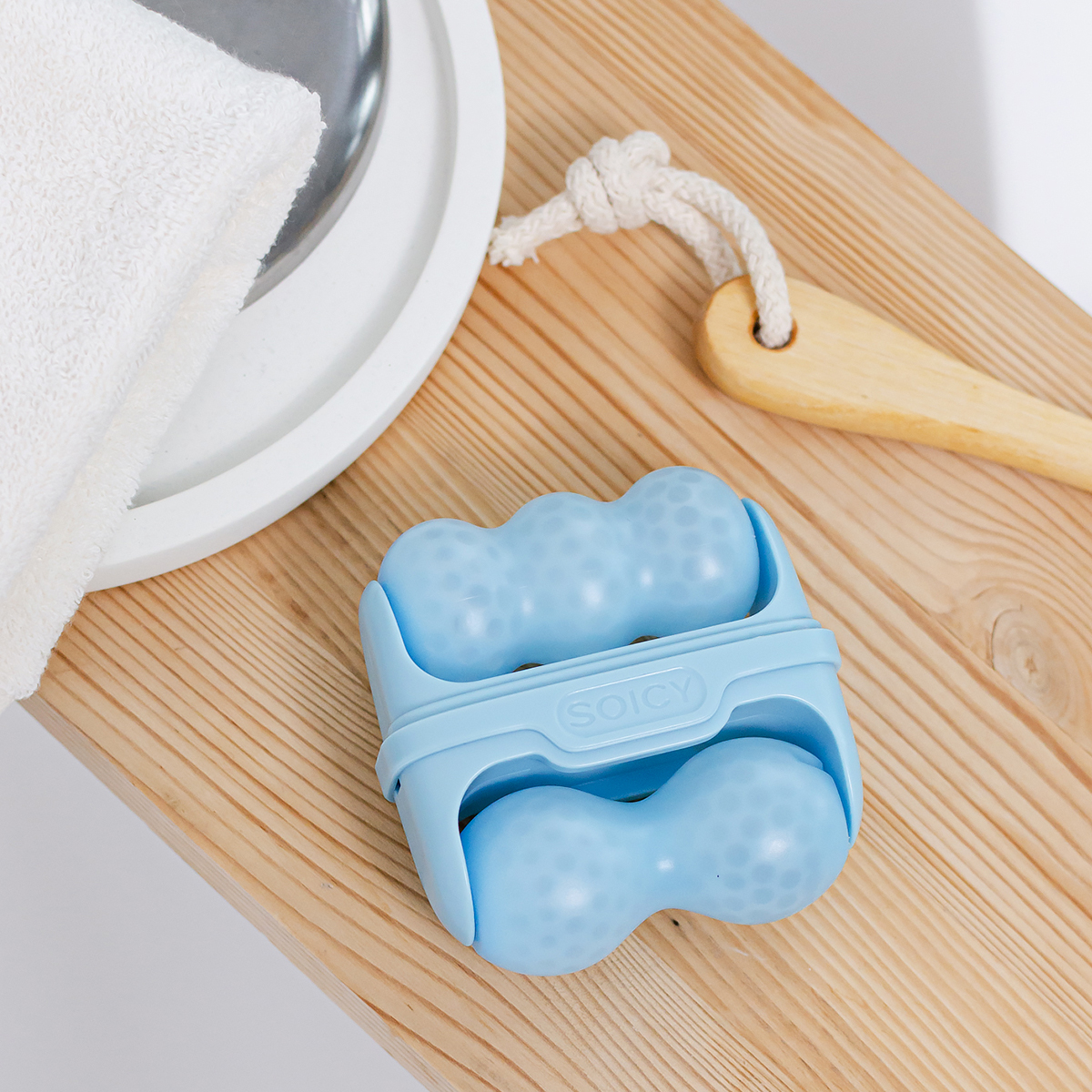 Mezonica Soicy 30 blue Роликовый массажер для лица и тела, цвет голубой купить в интернет-магазине Skin-Mag