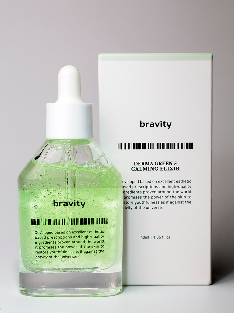 Bravity Derma Green5 Calming Elixir Сыворотка для лица успокаивающая, 40 мл купить в интернет-магазине Skin-Mag