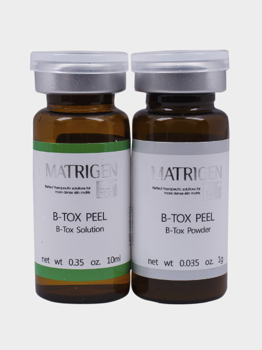 Matrigen B-Tox Peel Powder & Solution Ампулы с эффектом ботокса и пилинга, 2 ампулы купить в интернет-магазине Skin-Mag