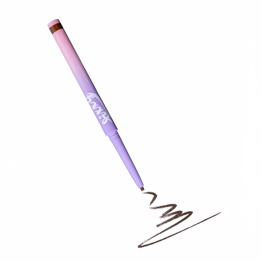 PEACH C Waterproof Fixxyliner 02 Deep Brown Водостойкий карандаш для глаз, тёмно - коричневый купить в интернет-магазине Skin-Mag