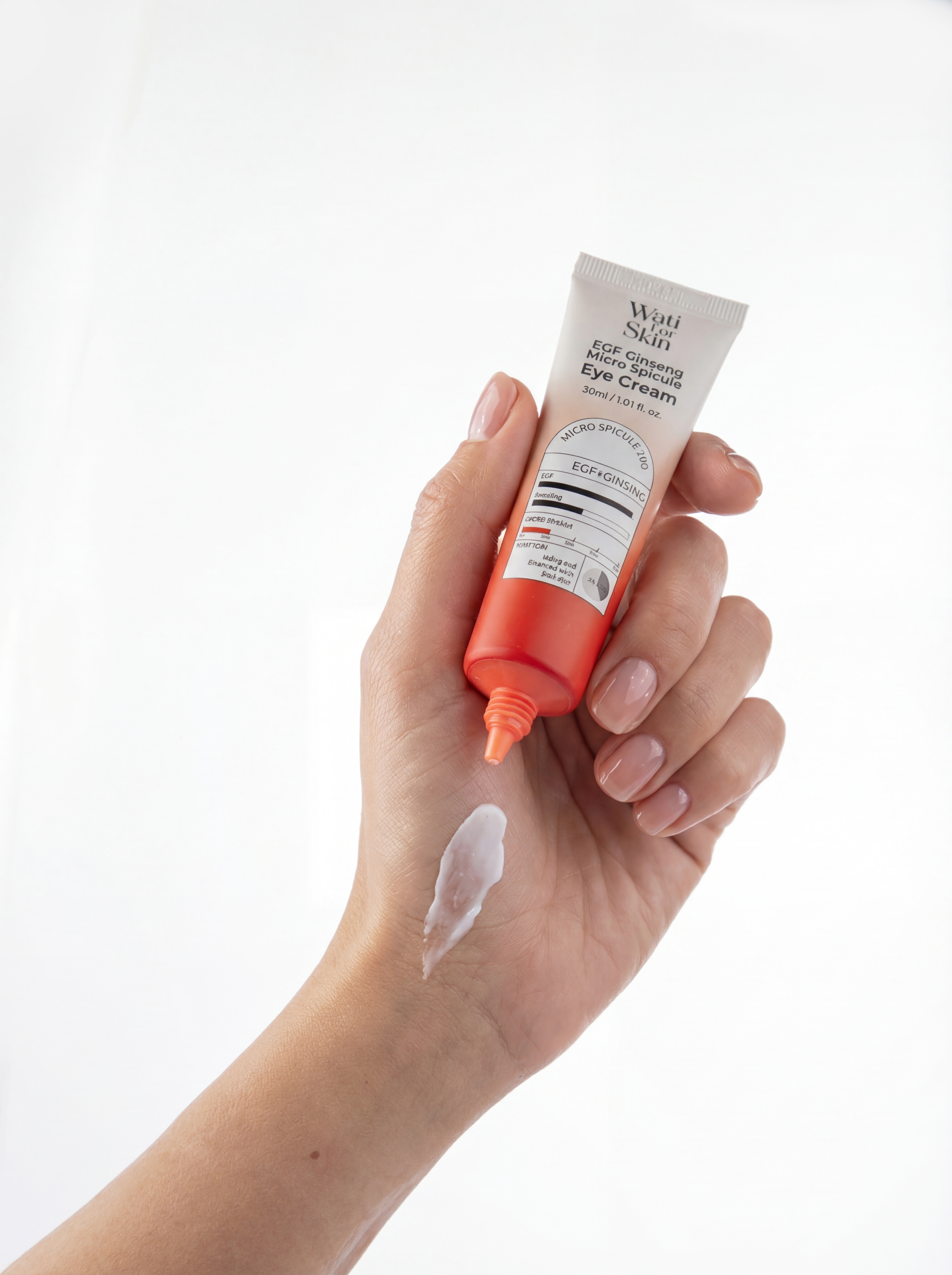 Wati For Skin EGF Ginseng Microshot Eye Cream Крем для области вокруг глаз с EGF пептидами, экстрактом женьшеня и микроиглами, 30 мл купить в интернет-магазине Skin-Mag