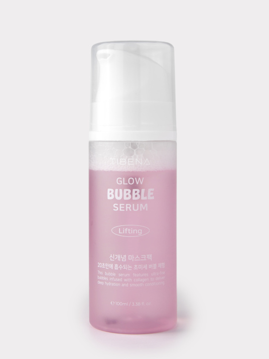 Tibena Glow Bubble Serum Пузырьковая сыворотка с коллагеном и витамином B12 для сияния и лифтинга кожи лица, 100 мл купить в интернет-магазине Skin-Mag