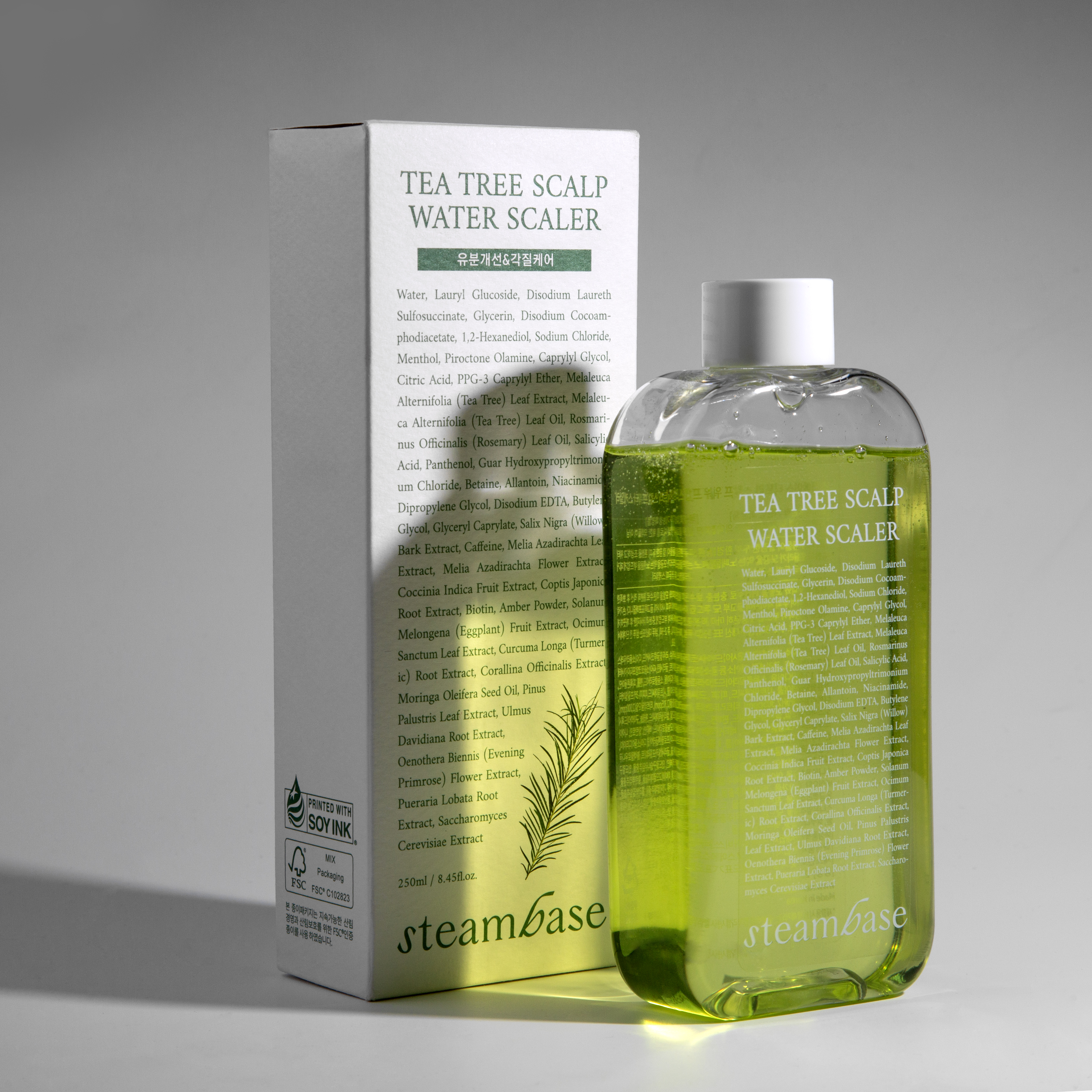 STEAMBASE TEA TREE SCALP WATER SCALER 250ml Пилинг для кожи головы с экстрактом чайного дерева, 250 мл купить в интернет-магазине Skin-Mag