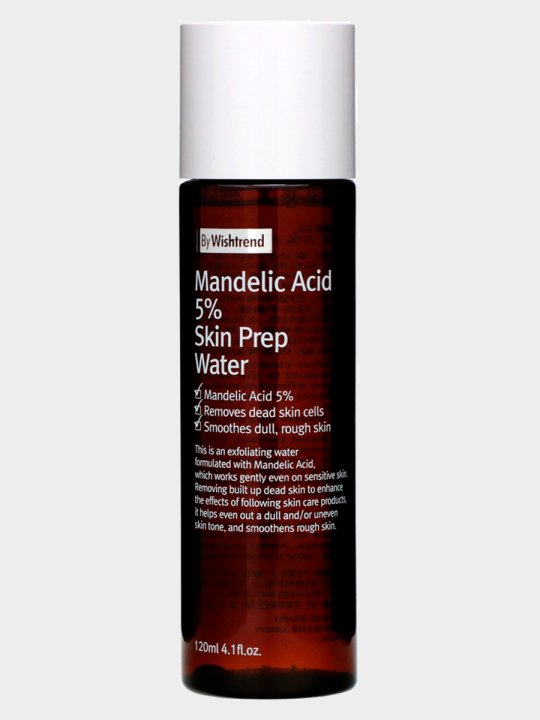 By Wishtrend Mandelic Acid 5% Prep Water Тоник-эксфолиант мягкий с миндальной кислотой, 120 мл купить в интернет-магазине Skinmag