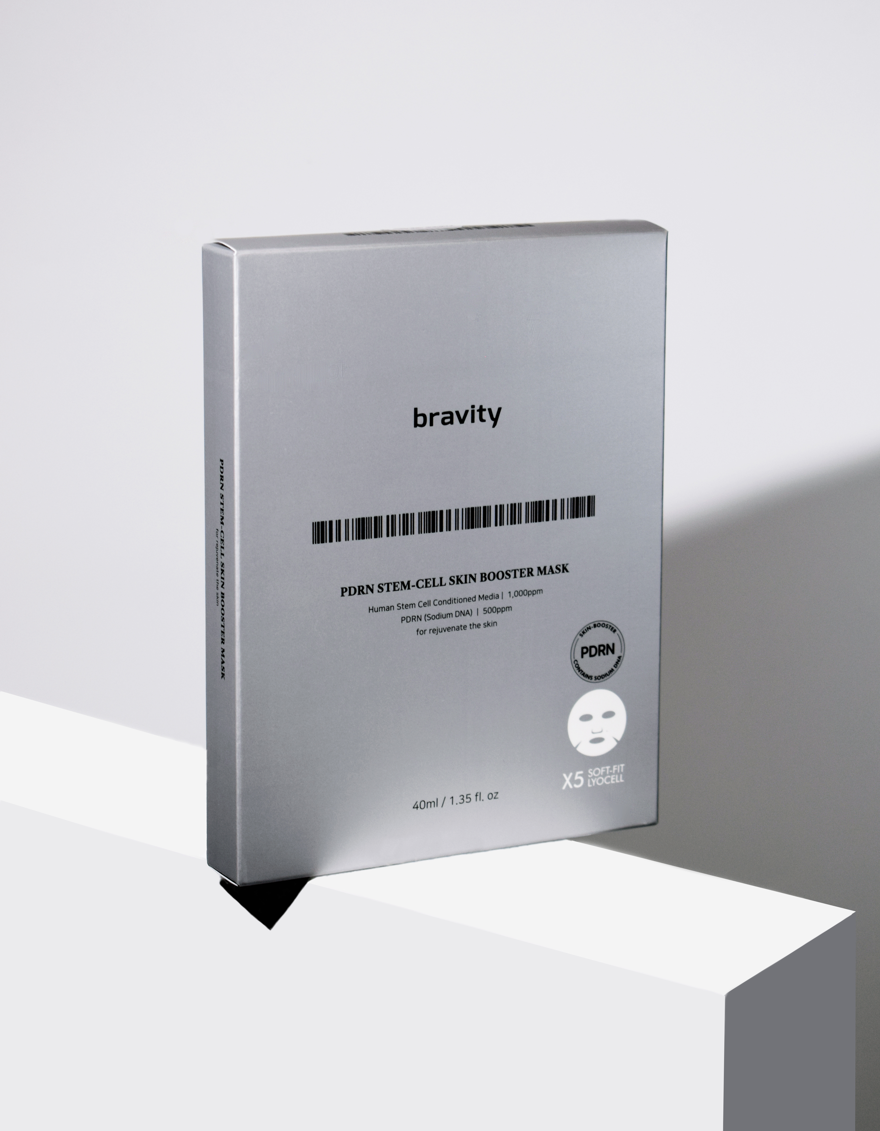 Bravity PDRN Stem-cell Skin Booster Mask 40g*5EA Маска для лица с PDRN, 5 шт. купить в интернет-магазине Skin-Mag
