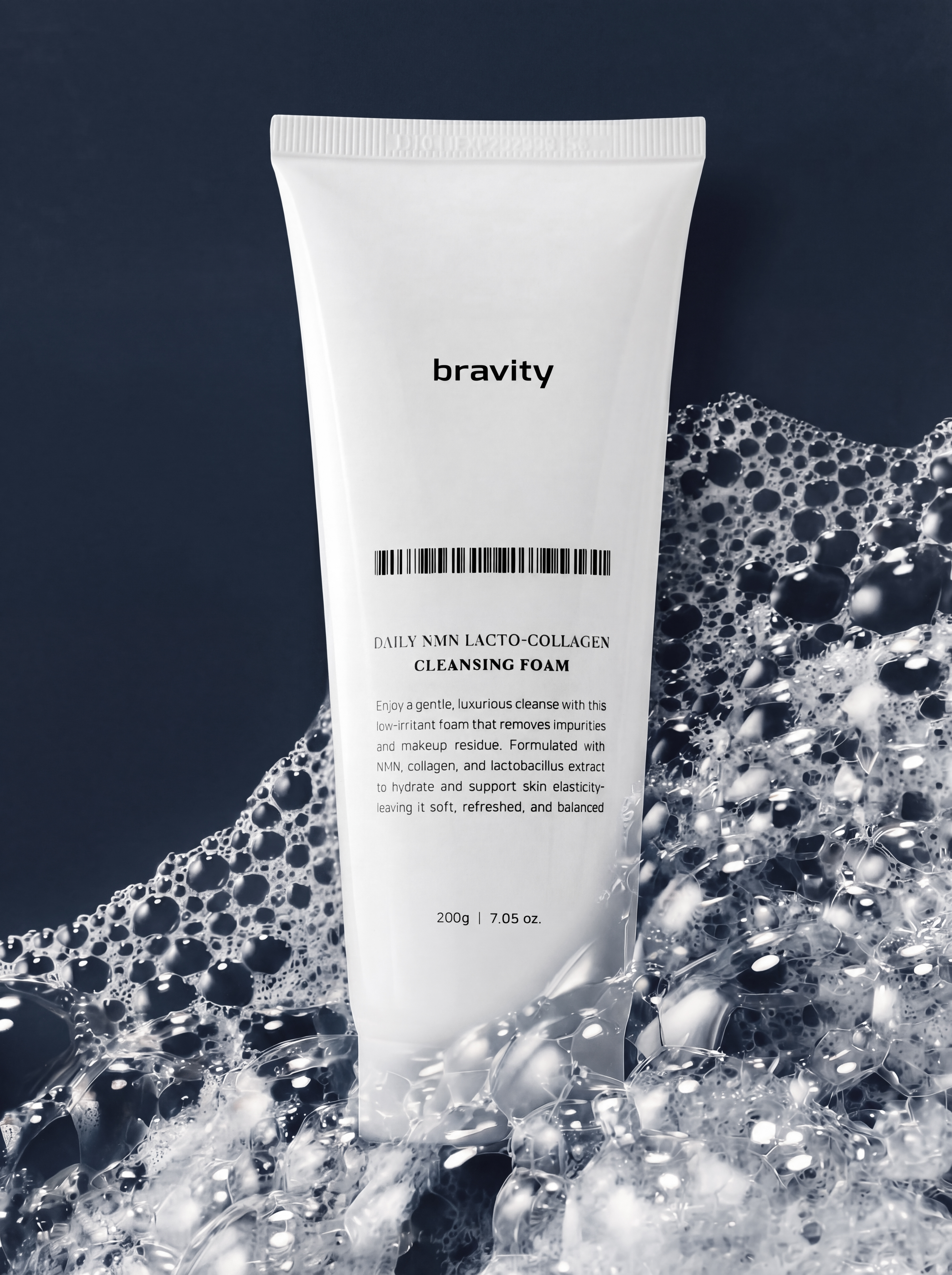 Bravity Daily NMN Lacto-Collagen Cleansing Foam Пенка для умывания с НМН, коллагеном и лактобактериями, 200 г купить в интернет-магазине Skin-Mag
