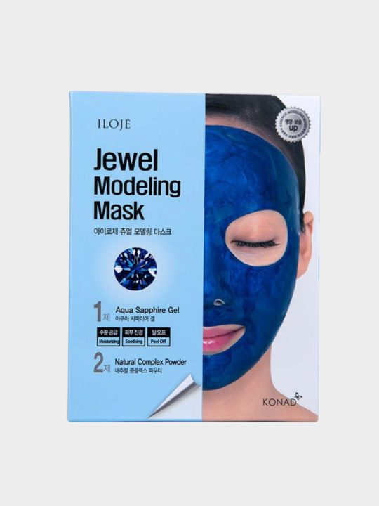 Konad Iloje Jewel Modeling Mask Aqua Sapphire Альгинатная маска с сапфировой пудрой, 1 шт купить в интернет-магазине Skin-Mag