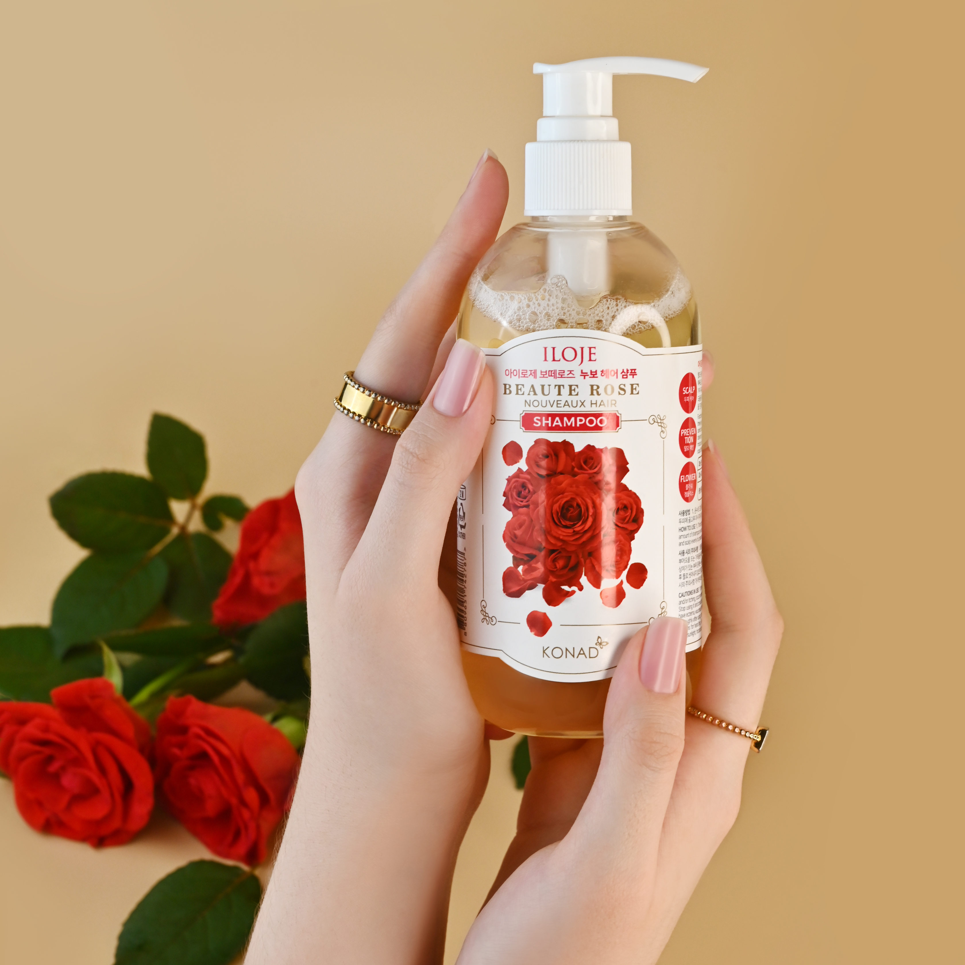 Konad ILOJE BEAUTE ROSE NOUVEAUX HAIR SHAMPOO 300ml купить в интернет-магазине Skin-Mag