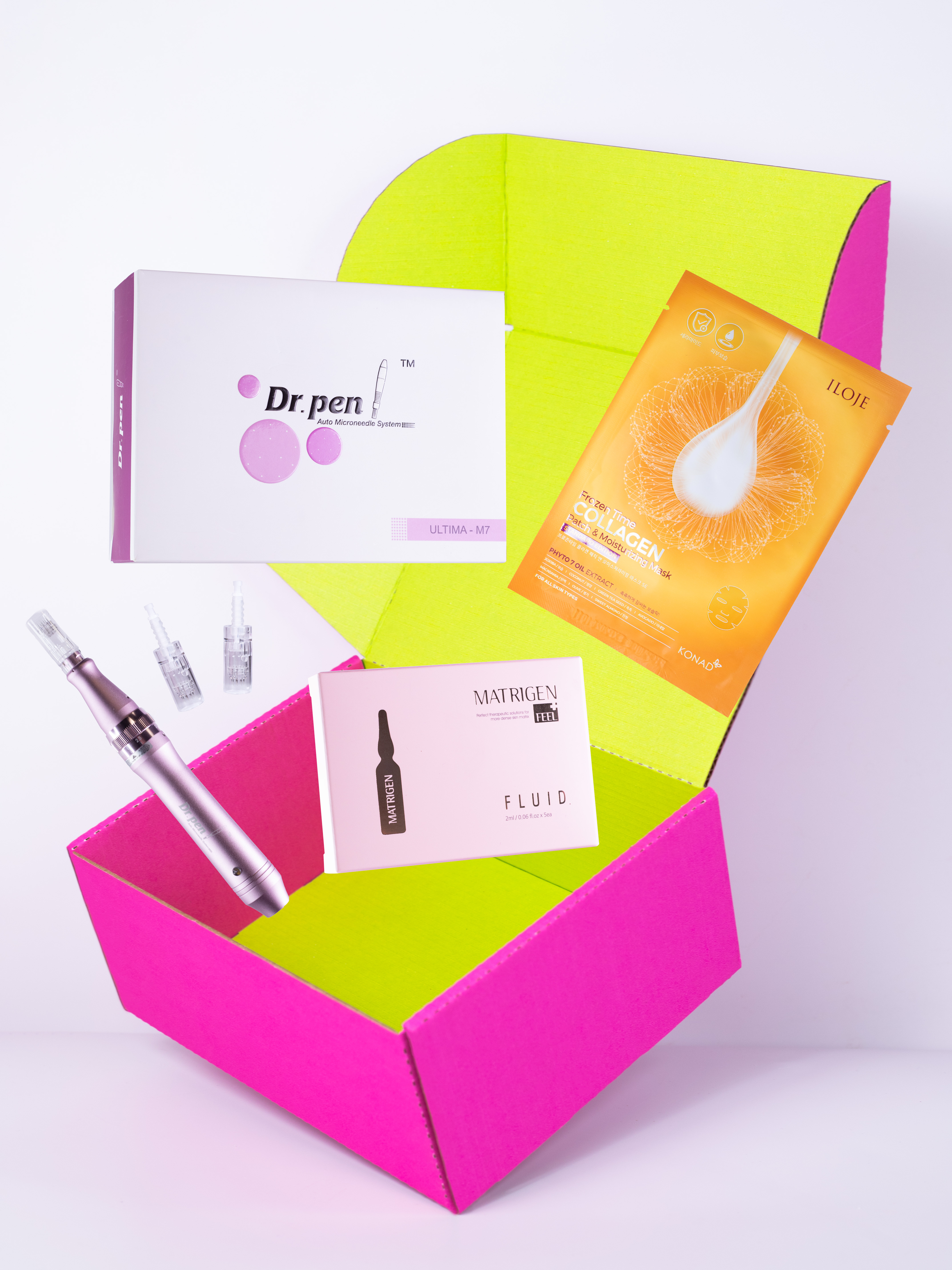 Dr.pen Стартовый набор (Дермапен M7 + доп 2 шт картридж белый байонет + сыворотка флюид 5 видов по 2 мл + маска тканевая 1 шт.) купить в интернет-магазине Skin-Mag