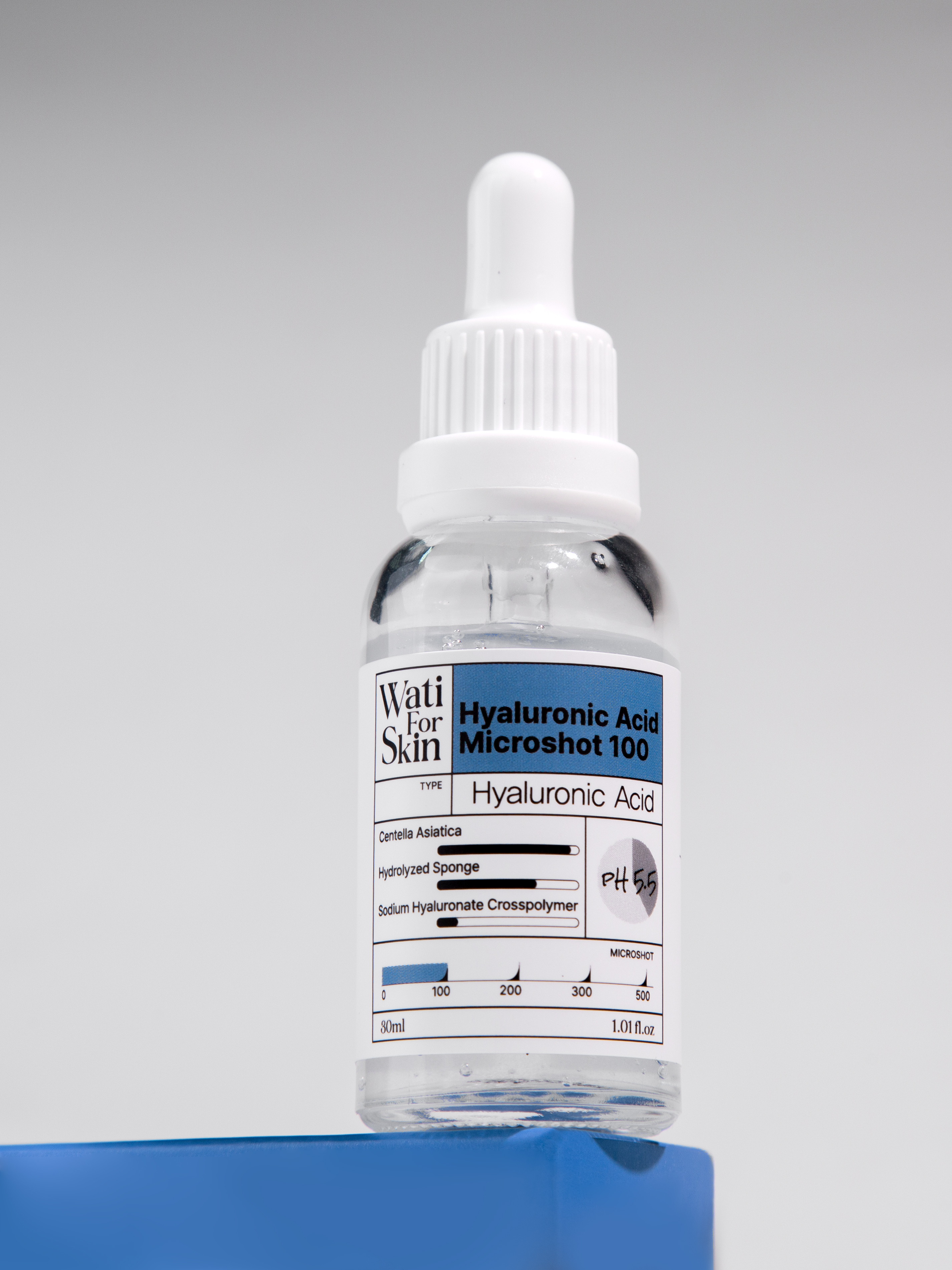 Wati For Skin Hyaluronic Acid Essence Microshot 100 Эссенция для лица с микроиглами и гиалуроновой кислотой, 30 мл купить в интернет-магазине Skin-Mag
