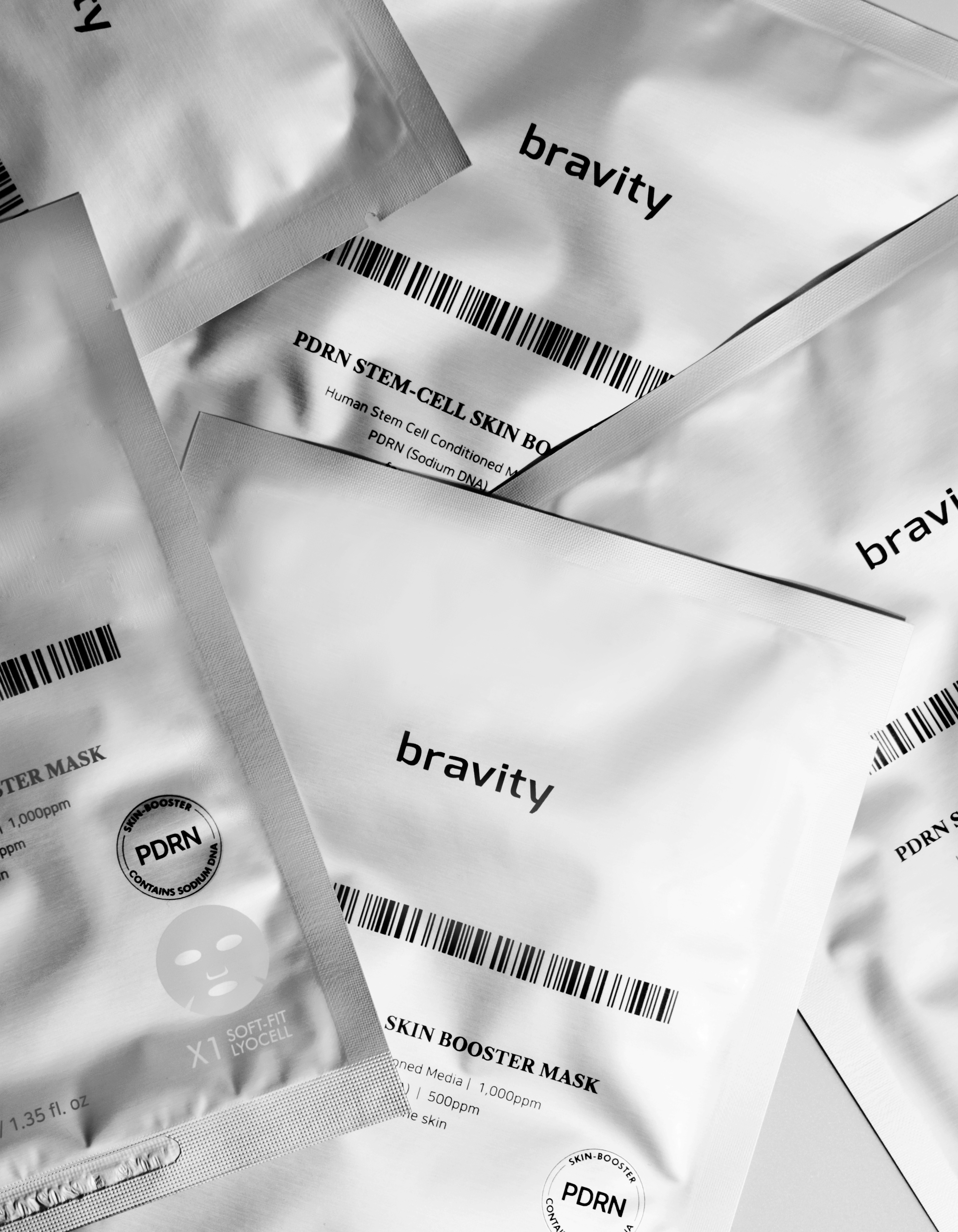 Bravity PDRN Stem-cell Skin Booster Mask 40g*5EA Маска для лица с PDRN, 5 шт. купить в интернет-магазине Skin-Mag
