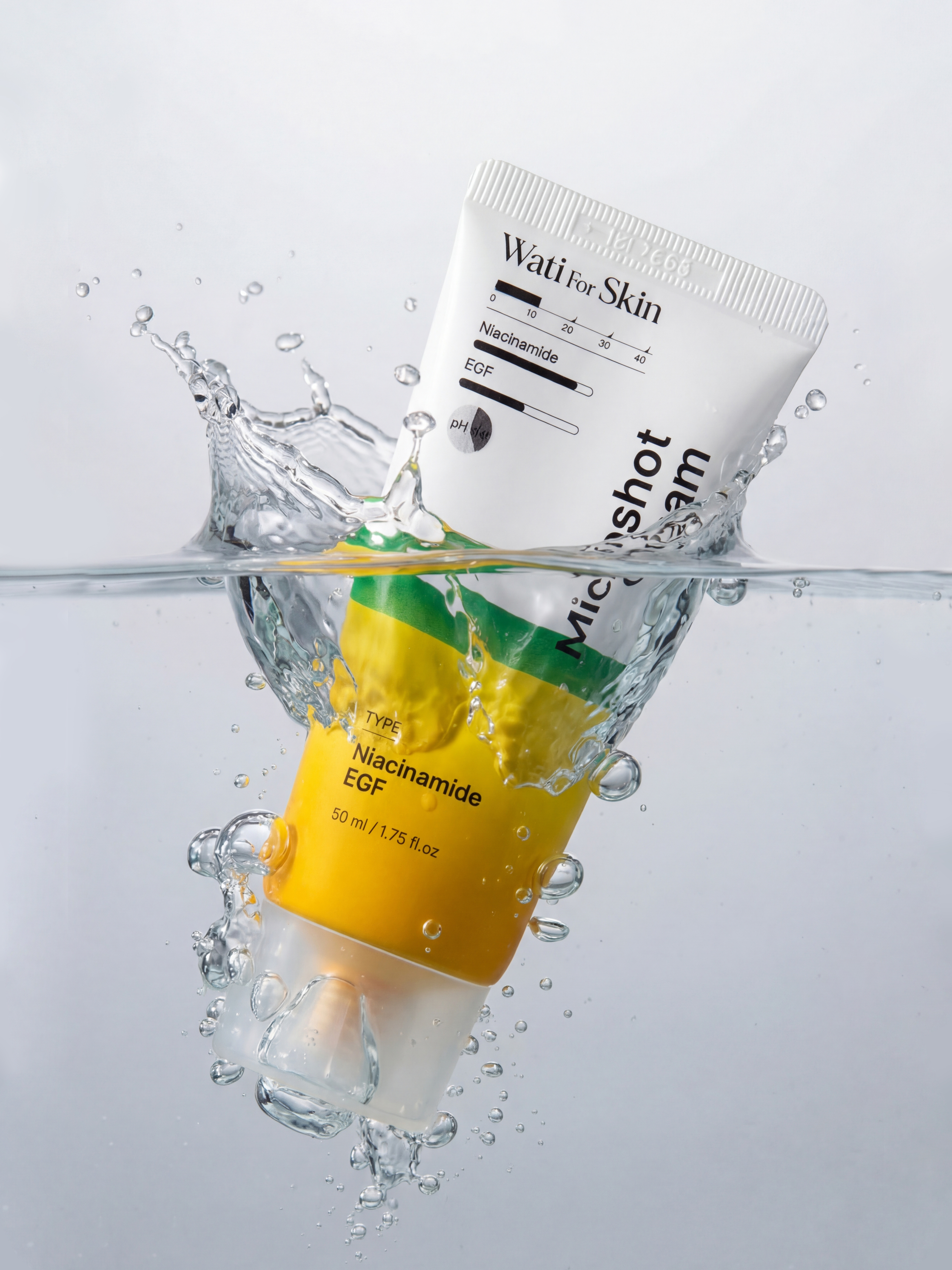 Wati For Skin Niacinamide EGF Microshot Cream Крем для лица с ниацинамидом, EGF пептидами и микроиглами, 50 мл купить в интернет-магазине Skin-Mag