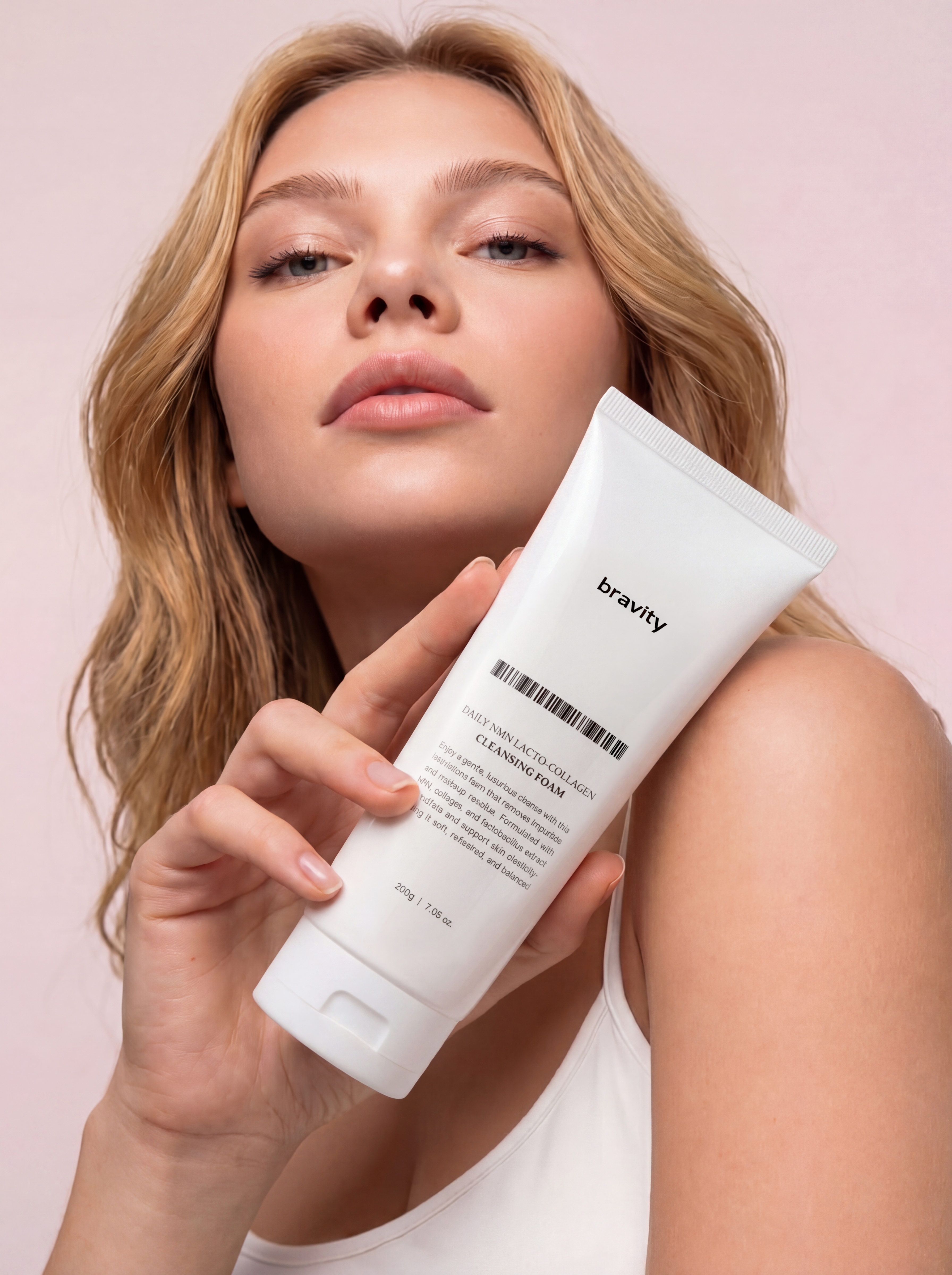 Bravity Daily NMN Lacto-Collagen Cleansing Foam Пенка для умывания с НМН, коллагеном и лактобактериями, 200 г купить в интернет-магазине Skin-Mag