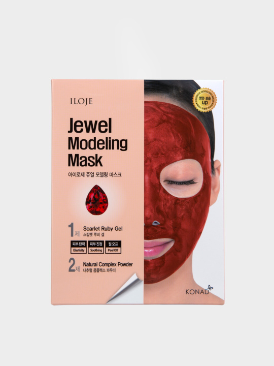 Konad Iloje Jewel Modeling Mask Scarlet Ruby альгинатная маска для лица с рубиновой пудрой, 1 шт купить в интернет-магазине Skin-Mag