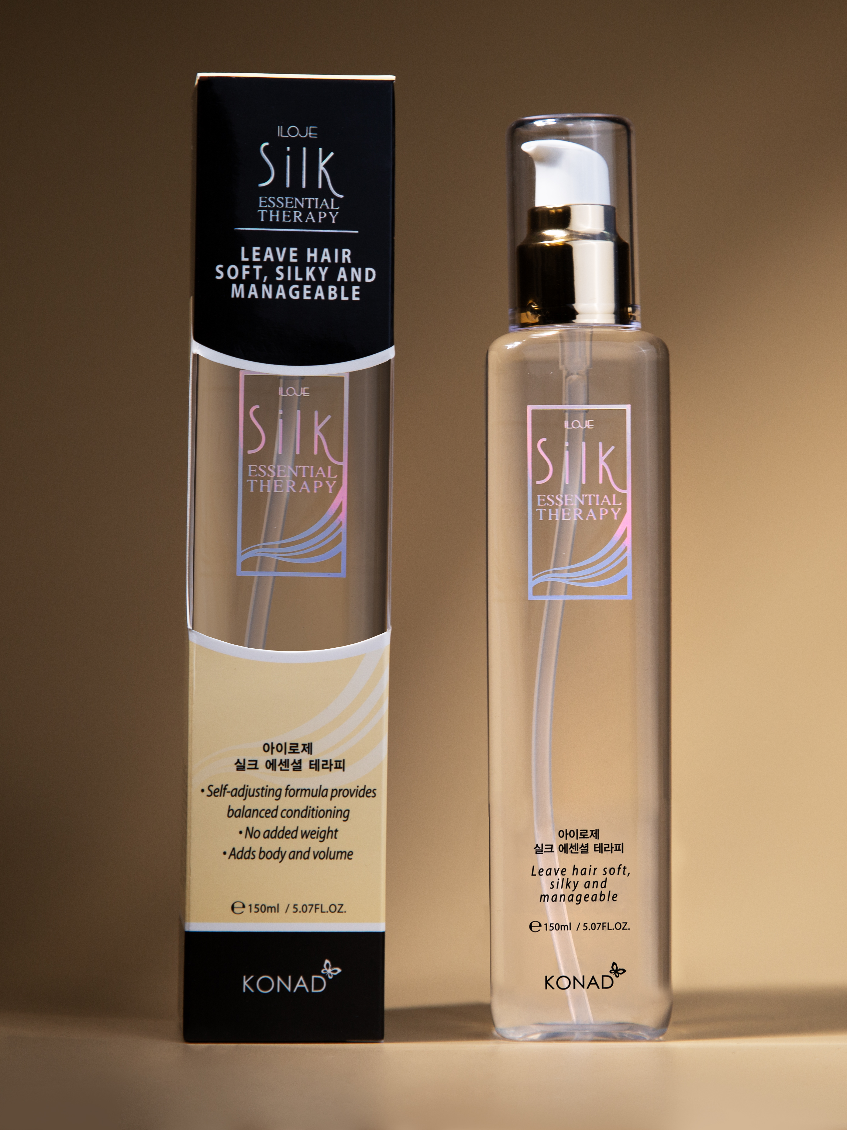 Konad ILoje Silk Essential Therapy Масляная эссенция Жидкий шёлк для волос, 150 мл купить в интернет-магазине Skin-Mag
