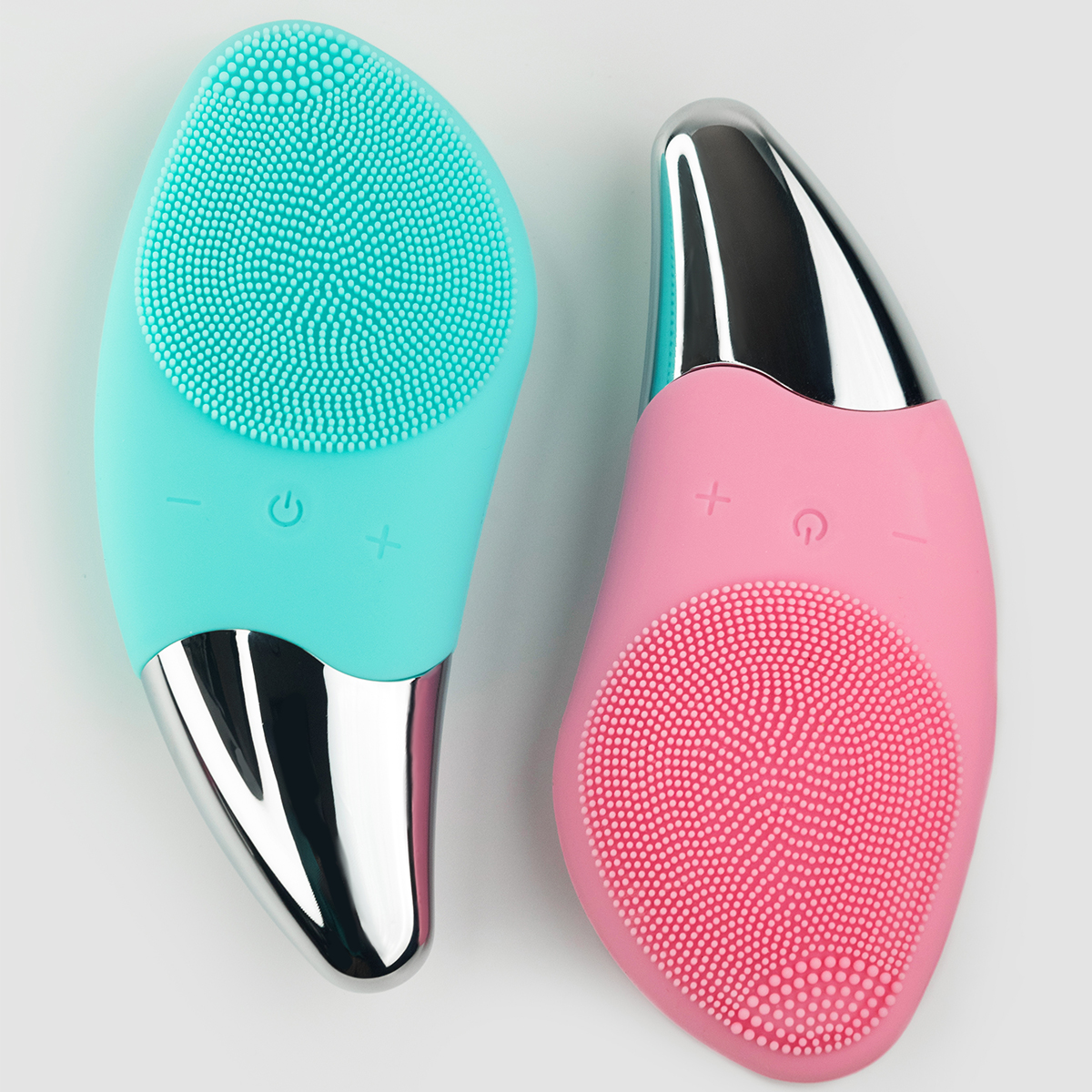 Mezonica Sonic Facial brush (Silicone Guasha) pink Электрическая силиконовая ультразвуковая щетка для очищения и массажа кожи лица, цвет розовый купить в интернет-магазине Skin-Mag