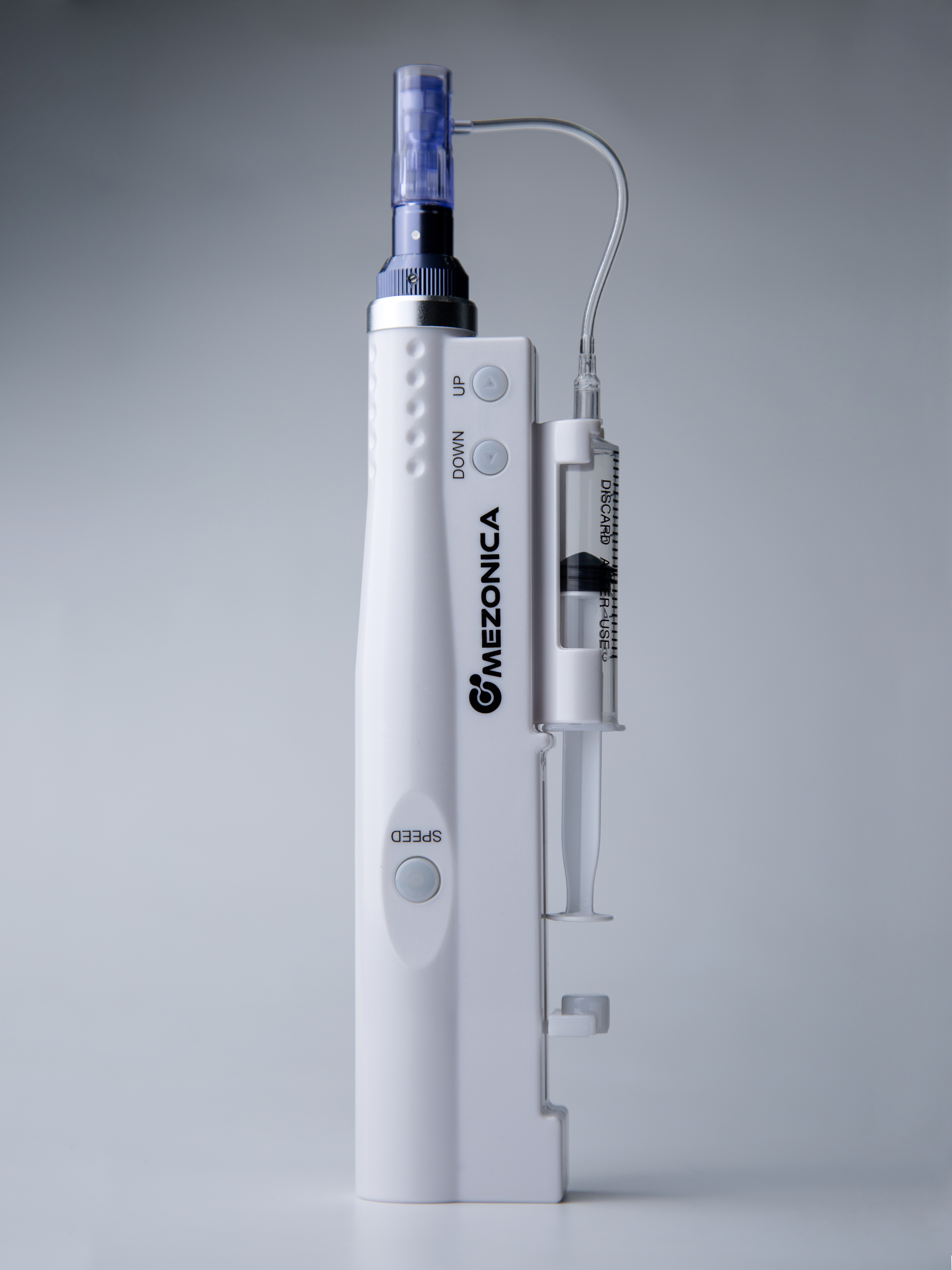 Mezonica DraMes / Medoderma Аппарат для фракционного микроштампинга с подачей раствора / электрический массажер для лица / дермапен, белый купить в интернет-магазине Skin-Mag