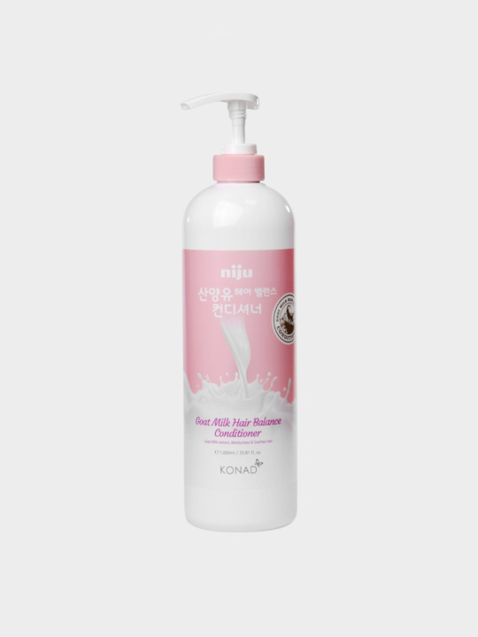 Konad Niju Goat Milk hair Balance Conditioner Кондиционер для объема и блеска волос с козьим молоком, 1000 мл купить в интернет-магазине Skin-Mag