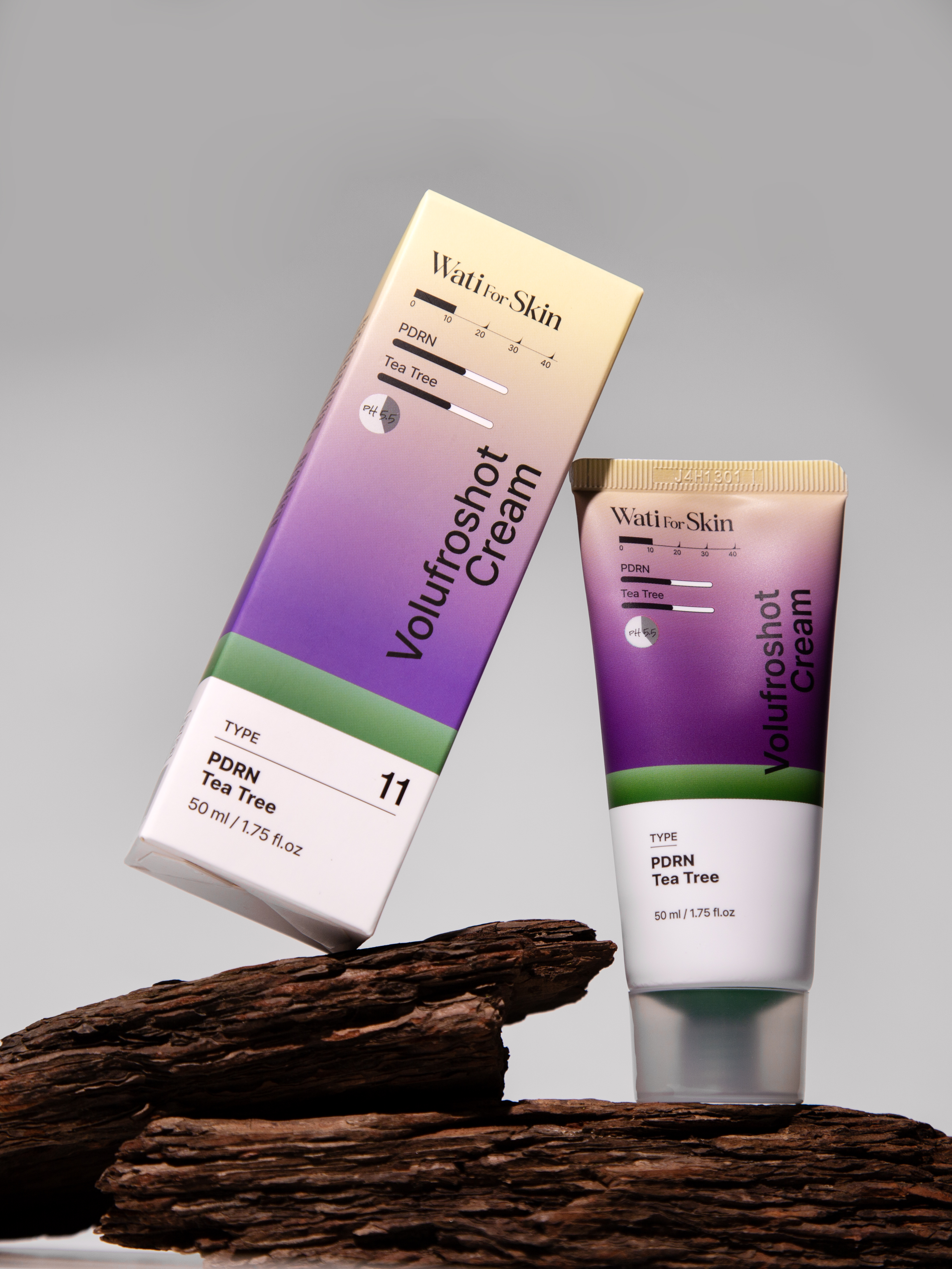 Wati For Skin PDRN Tea Tree Volufroshot Cream Крем для лица ПДРН Чайное дерево, 50 мл купить в интернет-магазине Skin-Mag