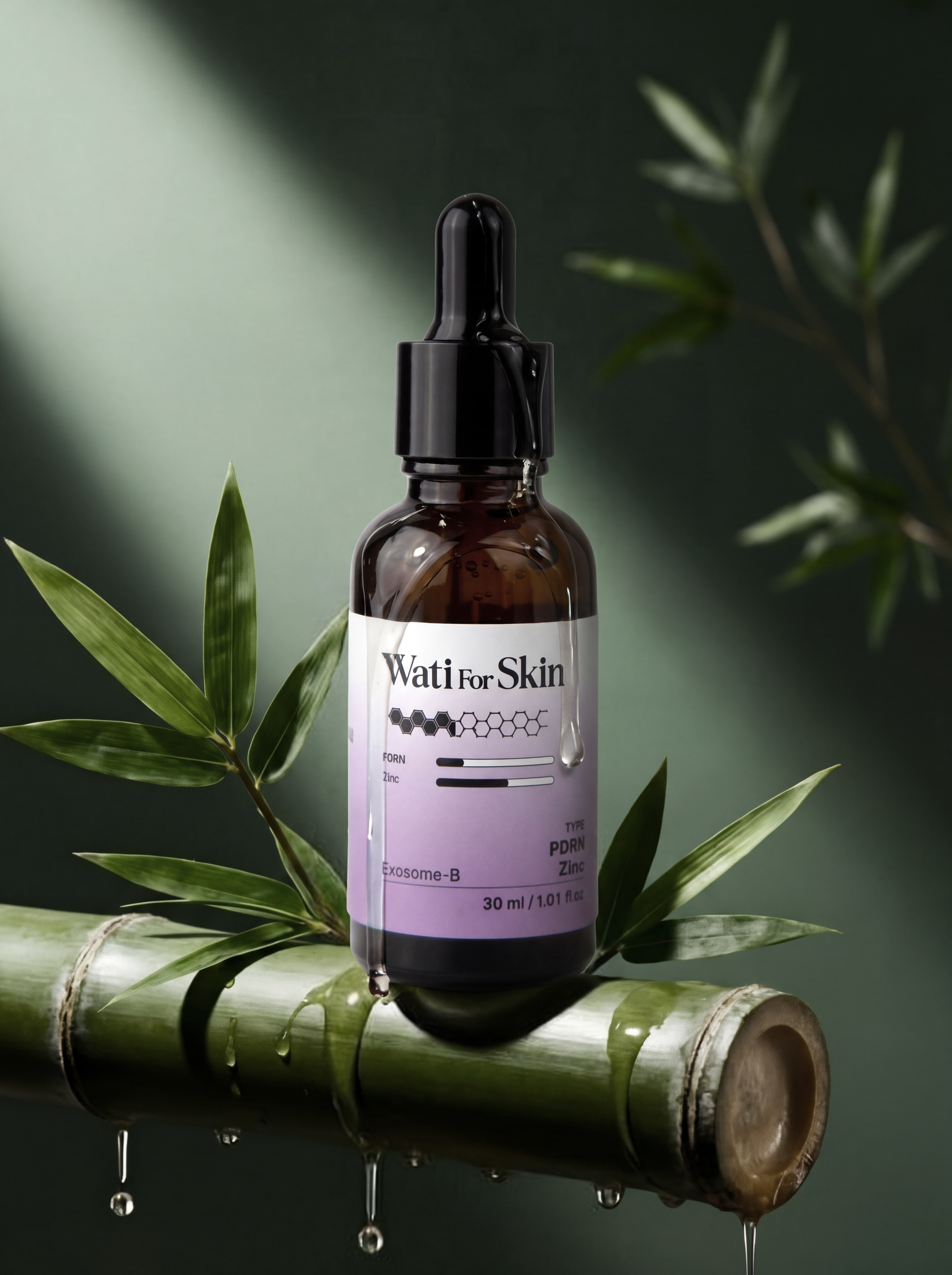 Wati For Skin PDRN Zinc Biome Exosome-B Ampoule Сыворотка для лица с ПДРН, цинком и экзосомами, 30 мл купить в интернет-магазине Skin-Mag