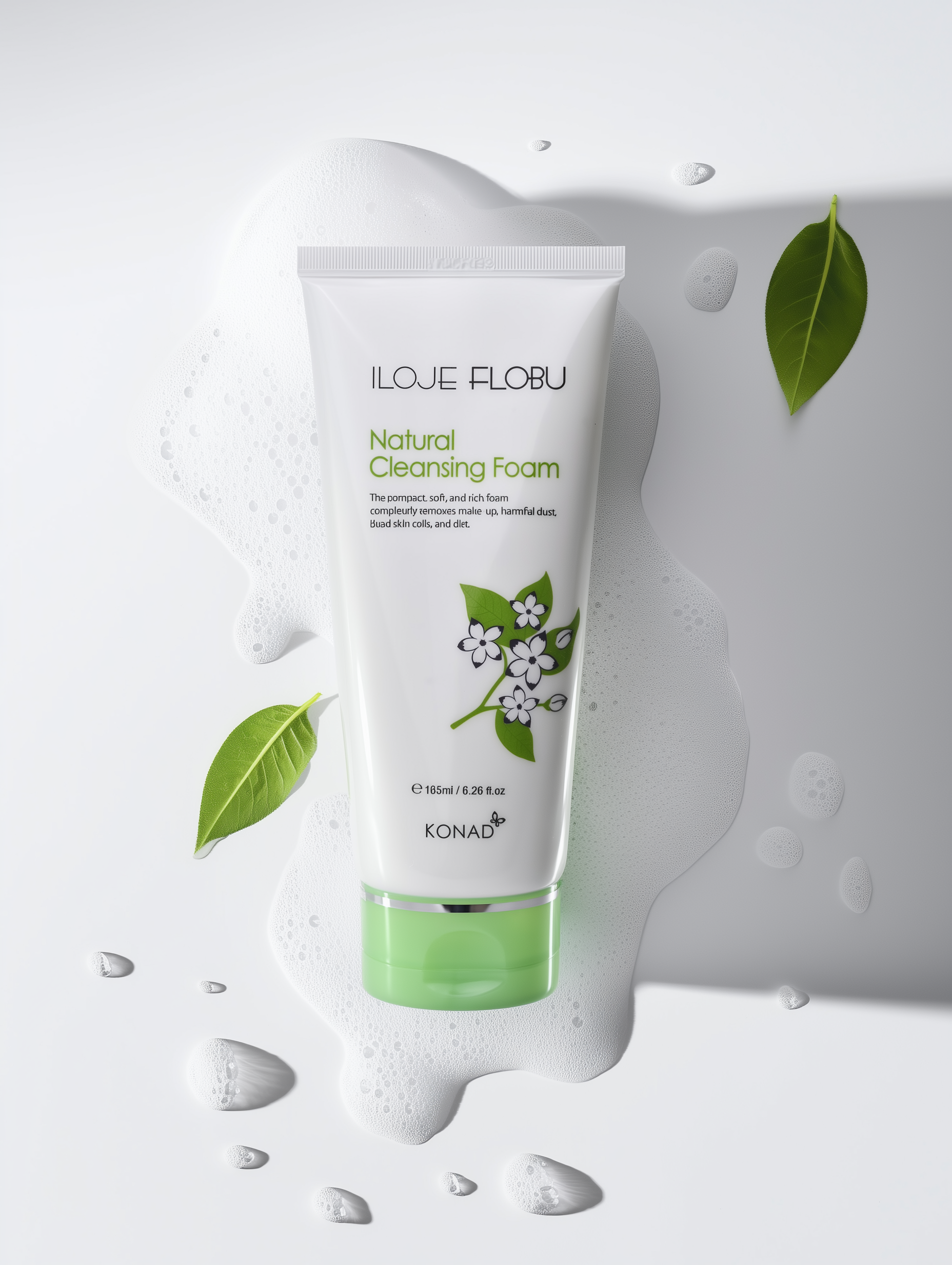 Konad iloje Flobu Natural Foam Cleansing Пенка для умывания с коэнзим Q10, 185 мл купить в интернет-магазине Skin-Mag