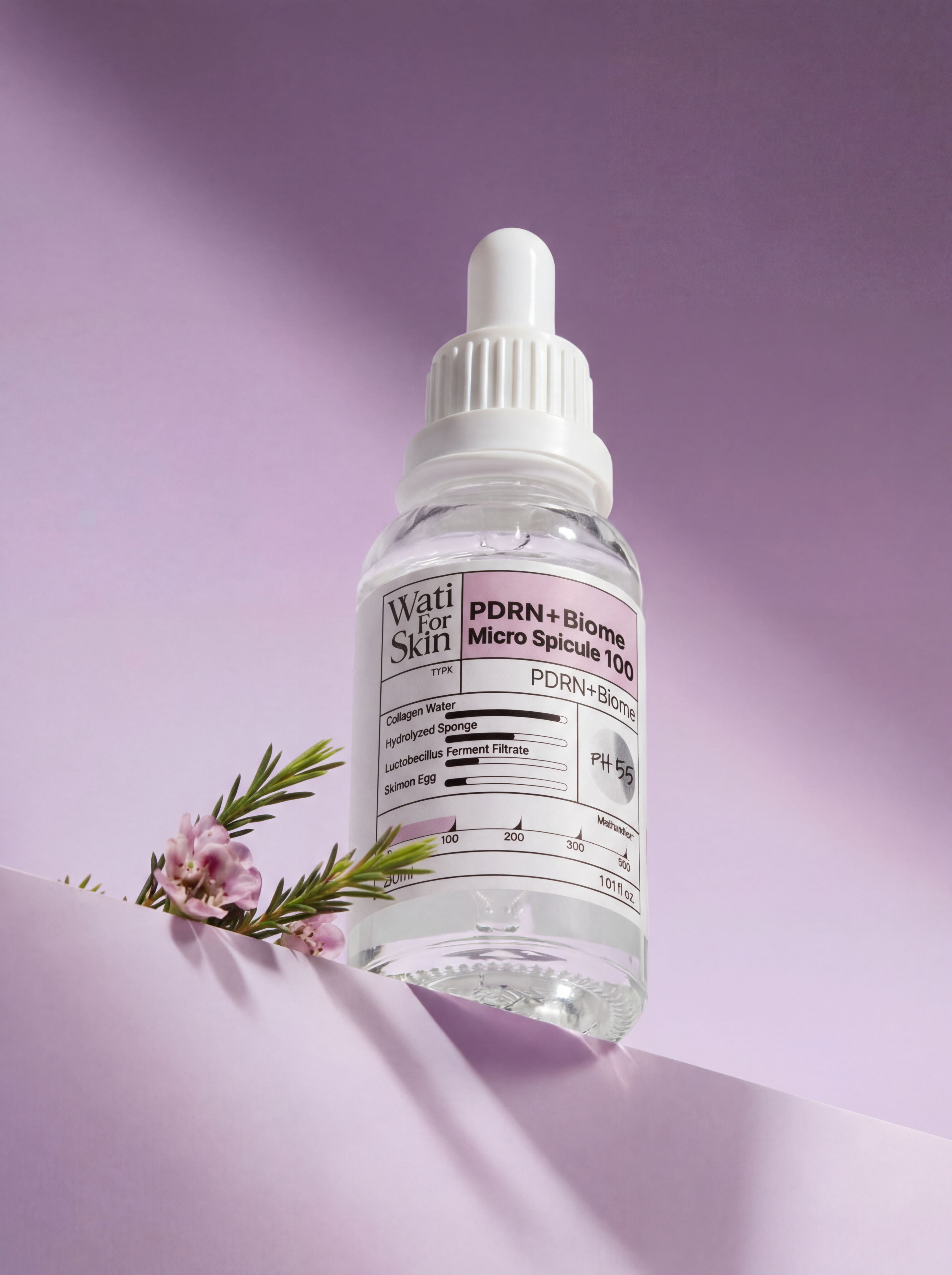 Wati For Skin PDRN + Biome Essence Microshot 100 Сыворотка - эссенция для лица с микроиглами спикула купить в интернет-магазине Skinmag