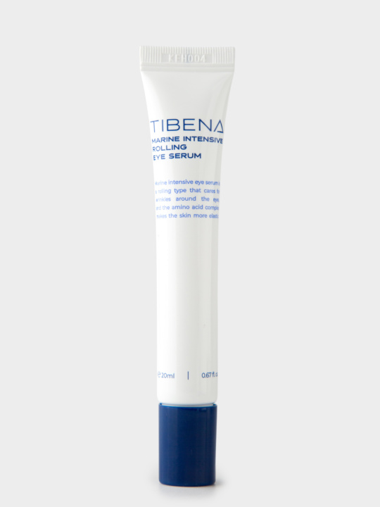 Tibena Marine Intensive Rolling Eye Serum Сыворотка для кожи вокруг глаз с морской водой, ниацинамидом и массажным роликом, 20 мл купить в интернет-магазине Skin-Mag
