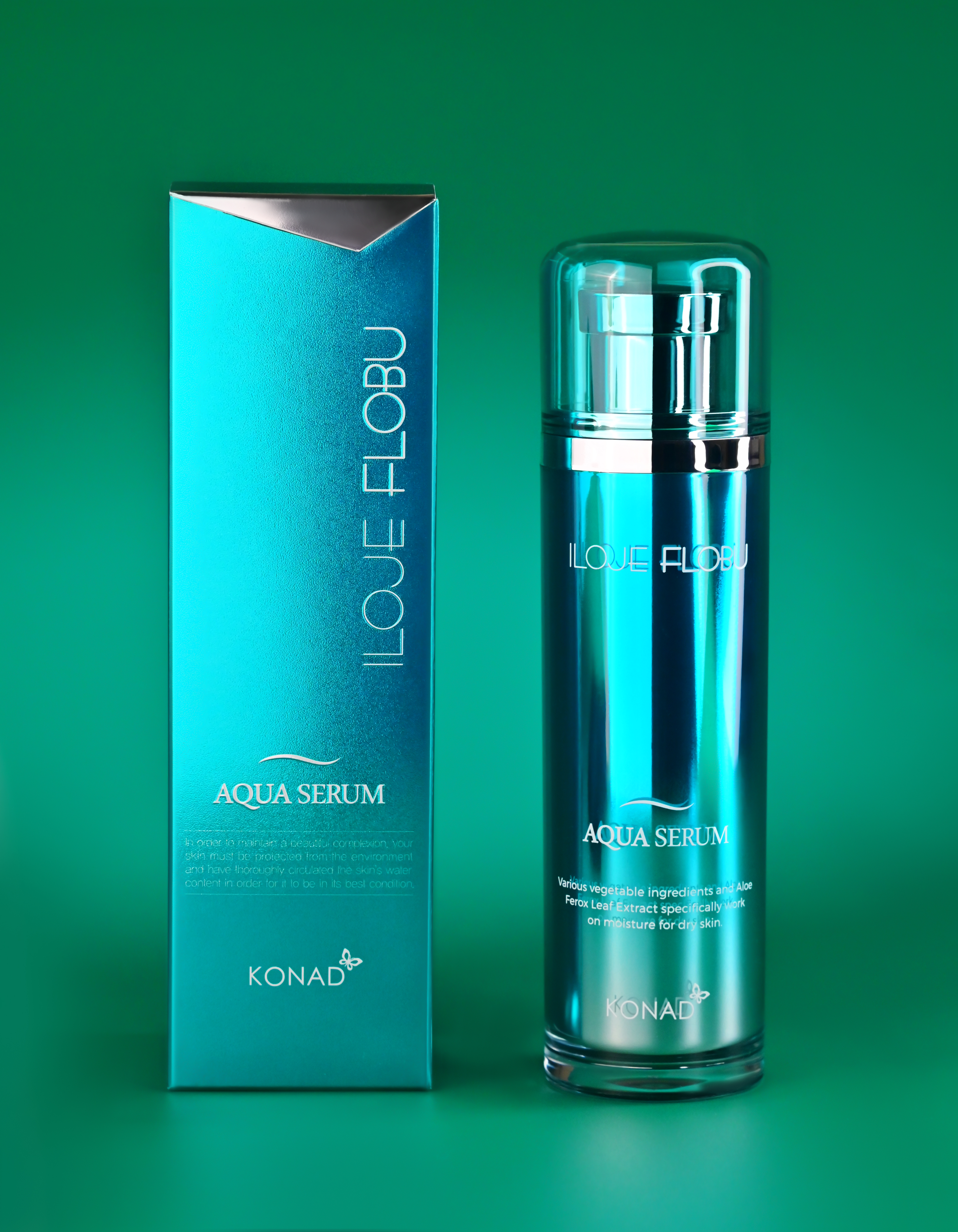 Konad iloje Flobu Aqua Serum Сыворотка для лица увлажняющая с растительным комплексом, 40 мл купить в интернет-магазине Skin-Mag