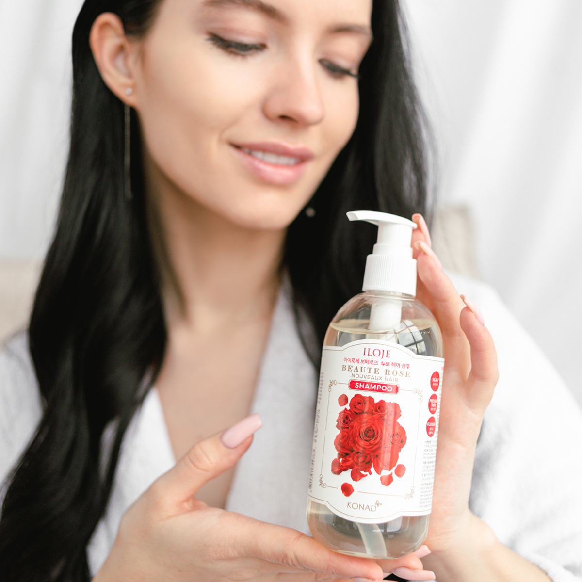 Konad ILOJE BEAUTE ROSE NOUVEAUX HAIR SHAMPOO 300ml купить в интернет-магазине Skin-Mag