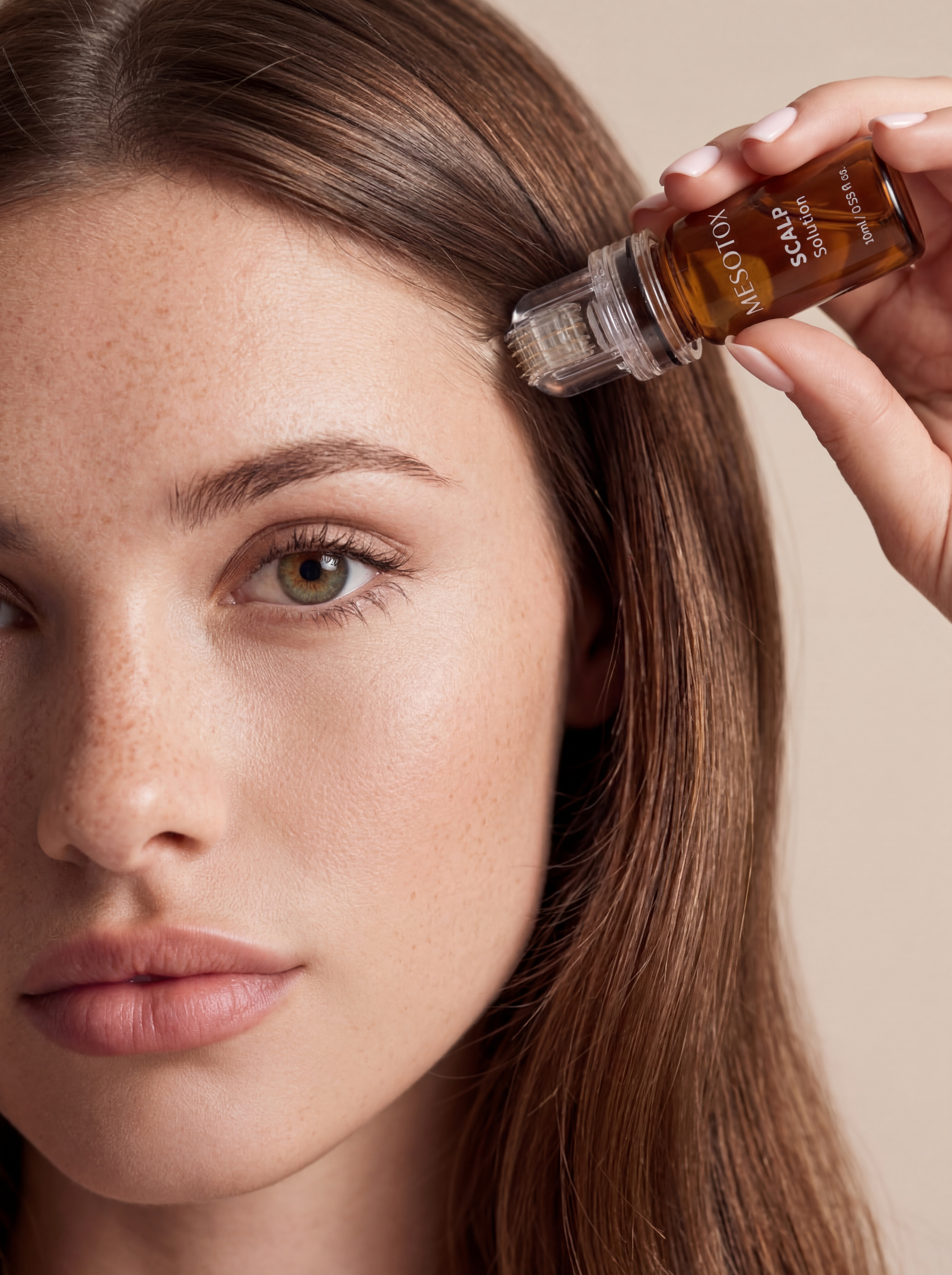 Набор средств ухода №043 Сыворотка для активации роста волос 10 мл и насадка мезороллер 64 иглы купить в интернет-магазине Skin-Mag