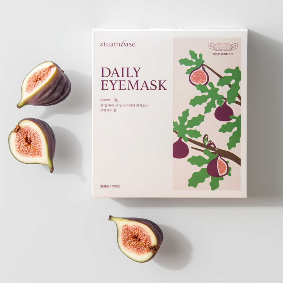 STEAMBASE DAILY EYEMASK SWEET FIG, набор масок с эффектом ароматерапии 5шт купить в интернет-магазине Skin-Mag