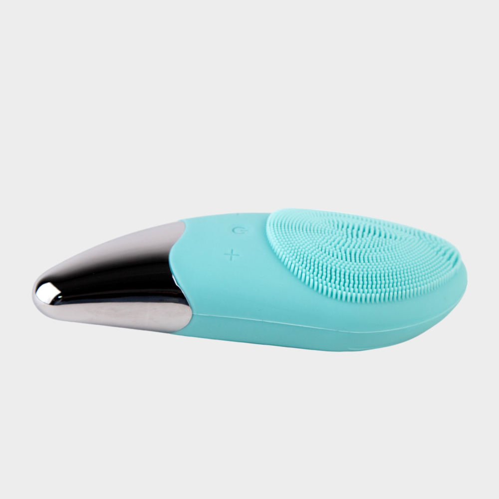 Mezonica Sonic Facial brush (Silicone Guasha) green Электрическая силиконовая ультразвуковая щетка для очищения и массажа кожи лица, цвет зеленый купить в интернет-магазине Skin-Mag