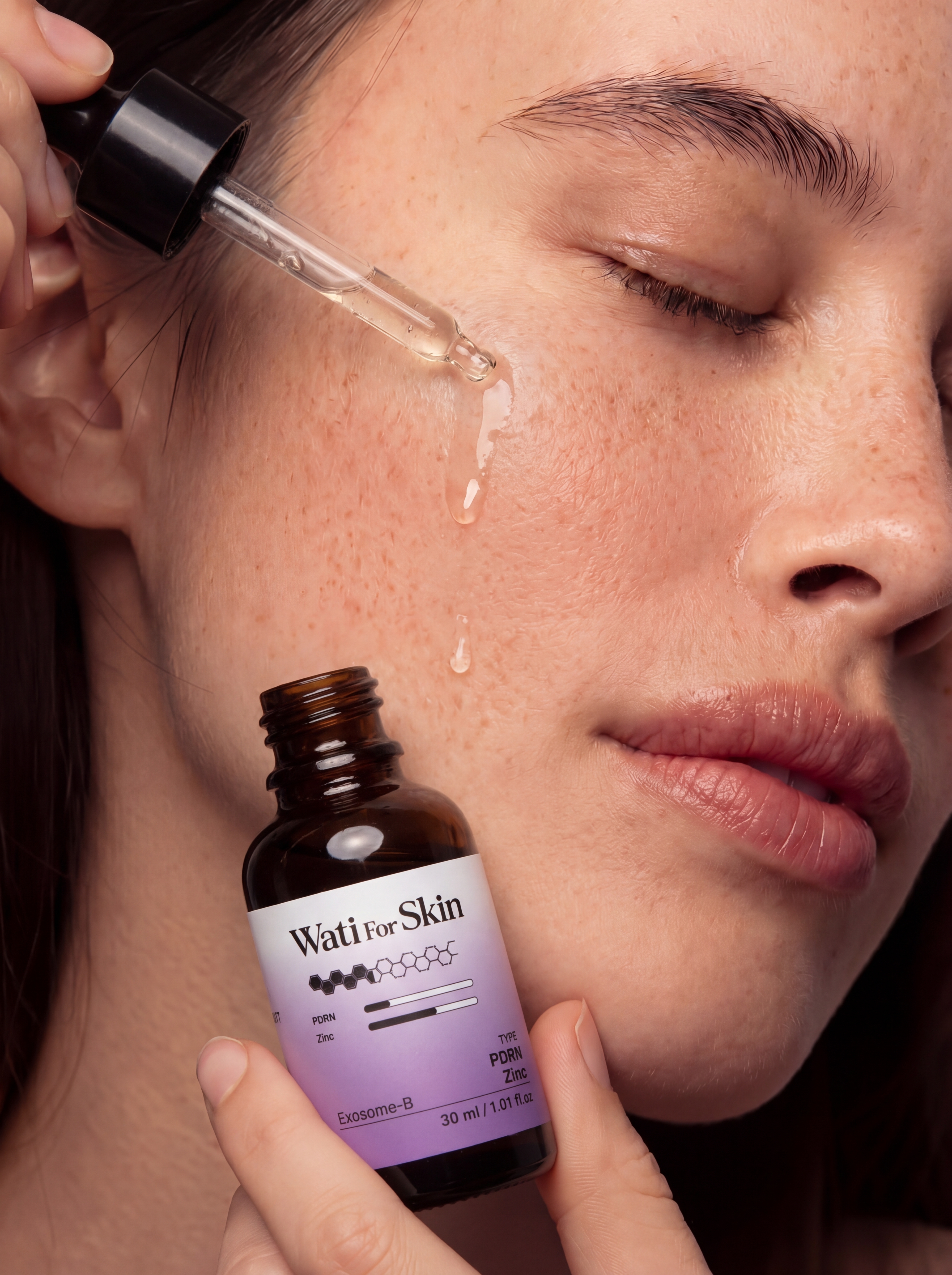Wati For Skin PDRN Zinc Biome Exosome-B Ampoule Сыворотка для лица с ПДРН, цинком и экзосомами, 30 мл купить в интернет-магазине Skin-Mag