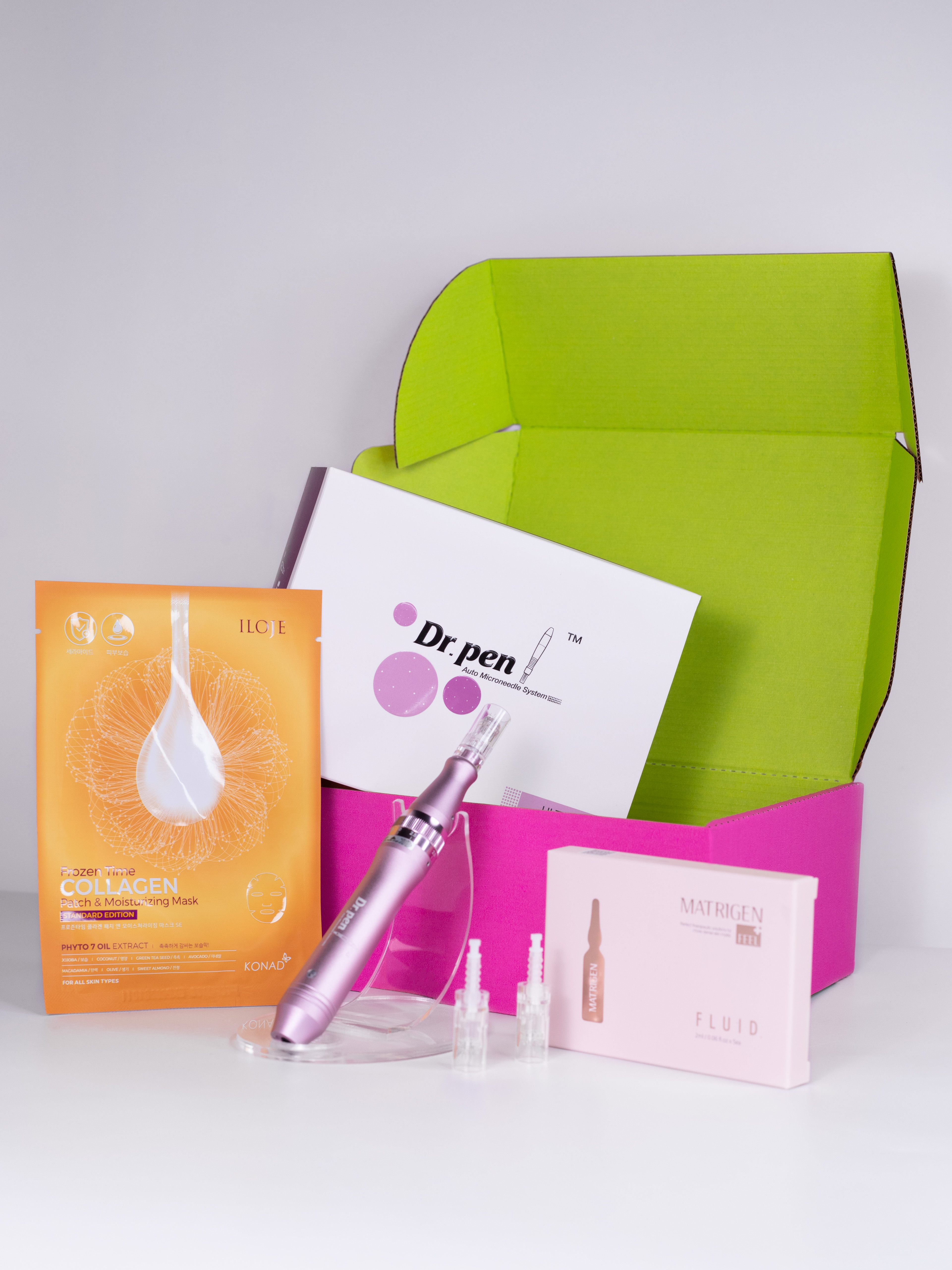 Dr.pen Стартовый набор (Дермапен M7 + доп 2 шт картридж белый байонет + сыворотка флюид 5 видов по 2 мл + маска тканевая 1 шт.) купить в интернет-магазине Skin-Mag