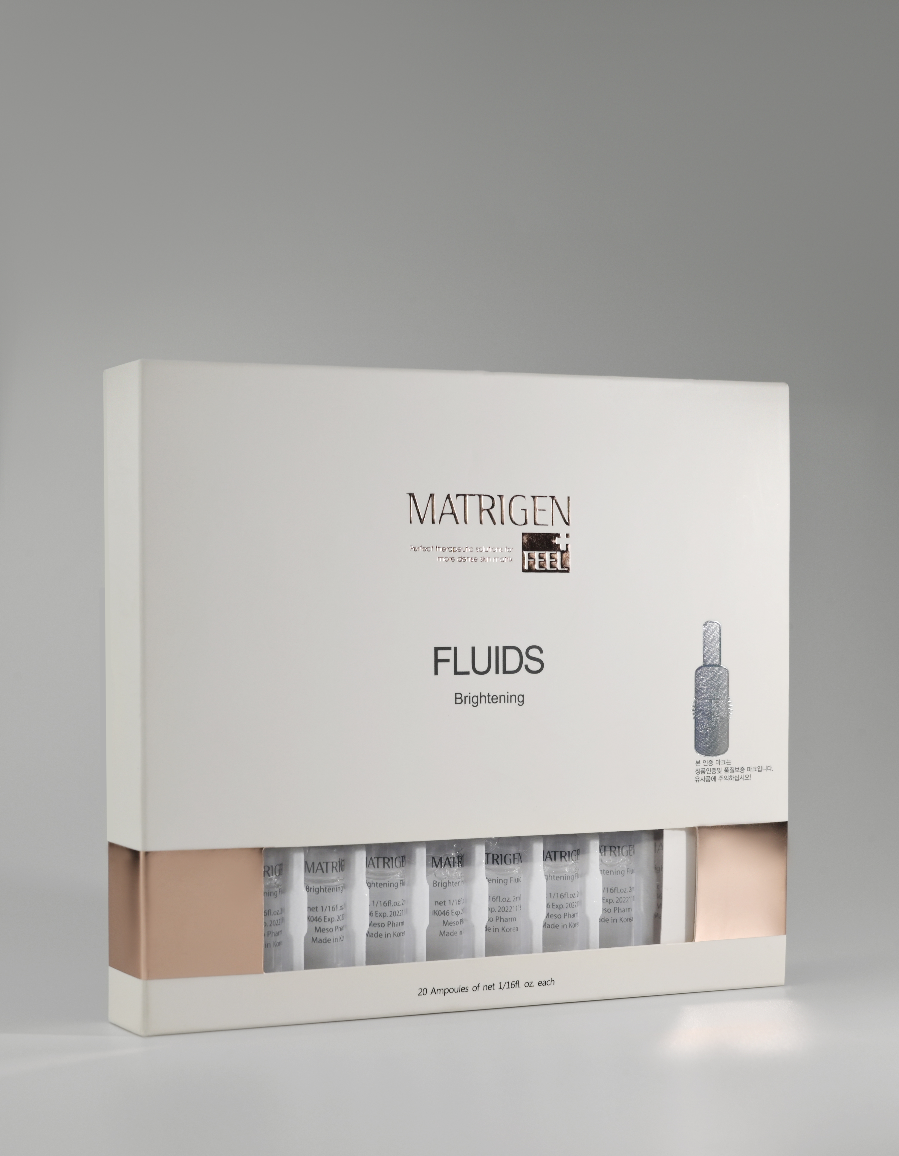 Matrigen Brightening Fluids Сыворотка - флюид для выравнивания тона кожи с арбутином и ниацинамидом, 2 мл х 20 шт купить в интернет-магазине Skin-Mag
