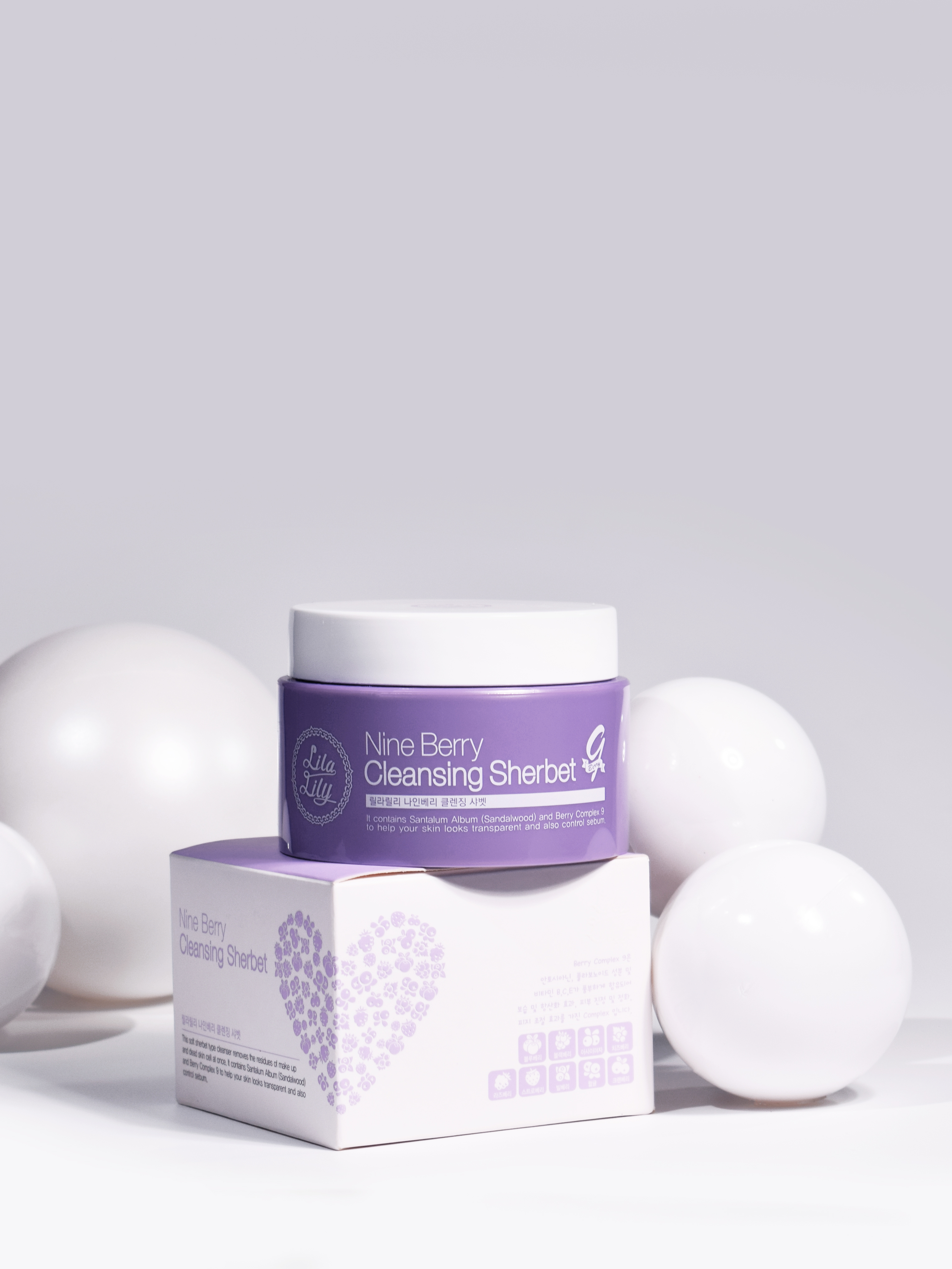 Konad LILA LILY Nine Berry Cleansing Sherbet Щербет для снятия макияжа гидрофильный, 100 мл купить в интернет-магазине Skin-Mag