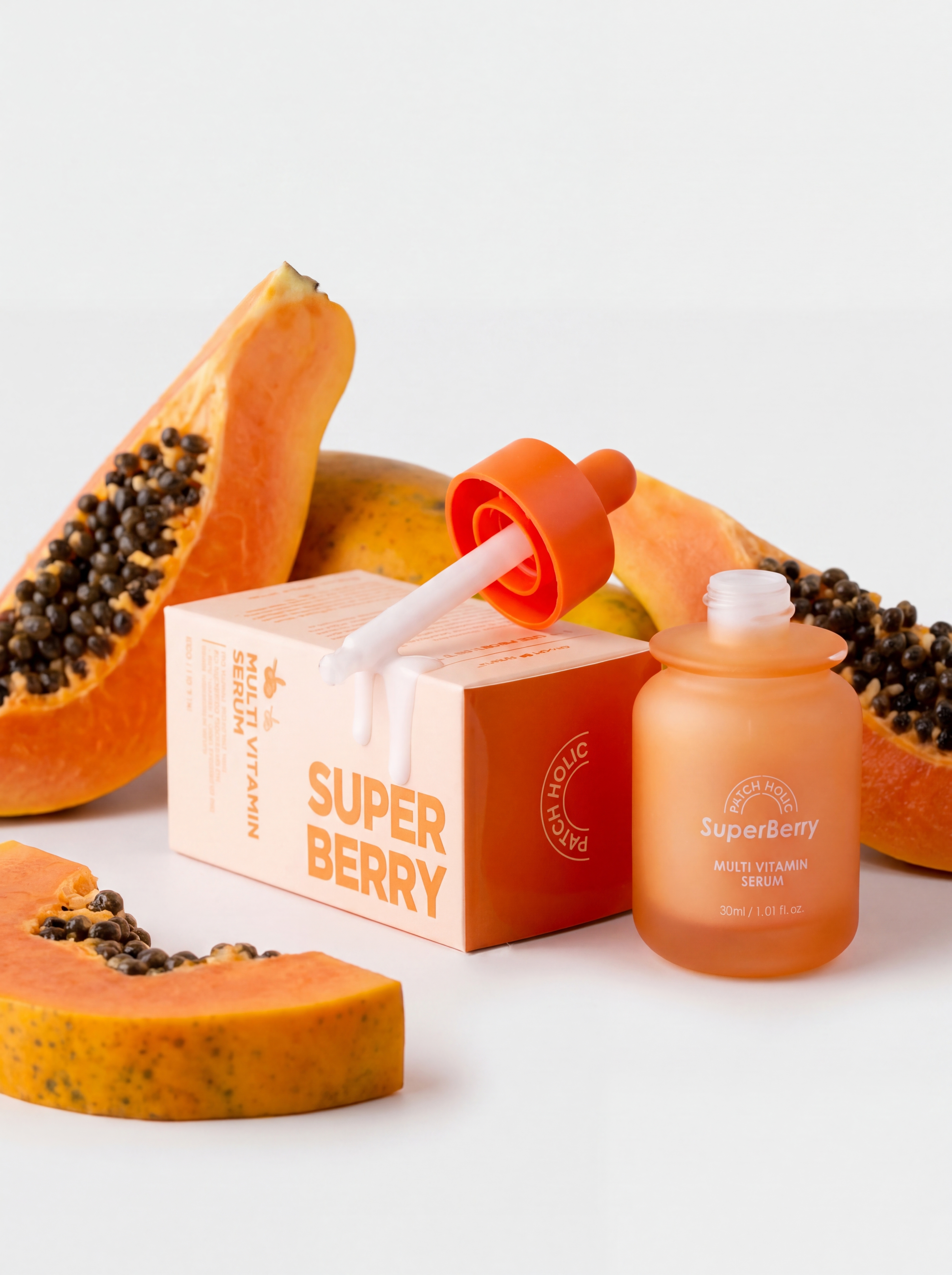 Patch Holic Super Berry Multi Vitamin Serum Антиоксидантная сыворотка для лица с витамином A, E, C и гиалуроновой кислотой, 30 мл купить в интернет-магазине Skin-Mag