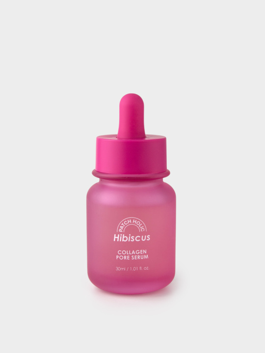 Patch Holic Hibiscus Collagen Pore Serum Антивозрастная сыворотка для лица с коллагеном и гибискусом для эластичности и сужения пор, 30 мл купить в интернет-магазине Skin-Mag
