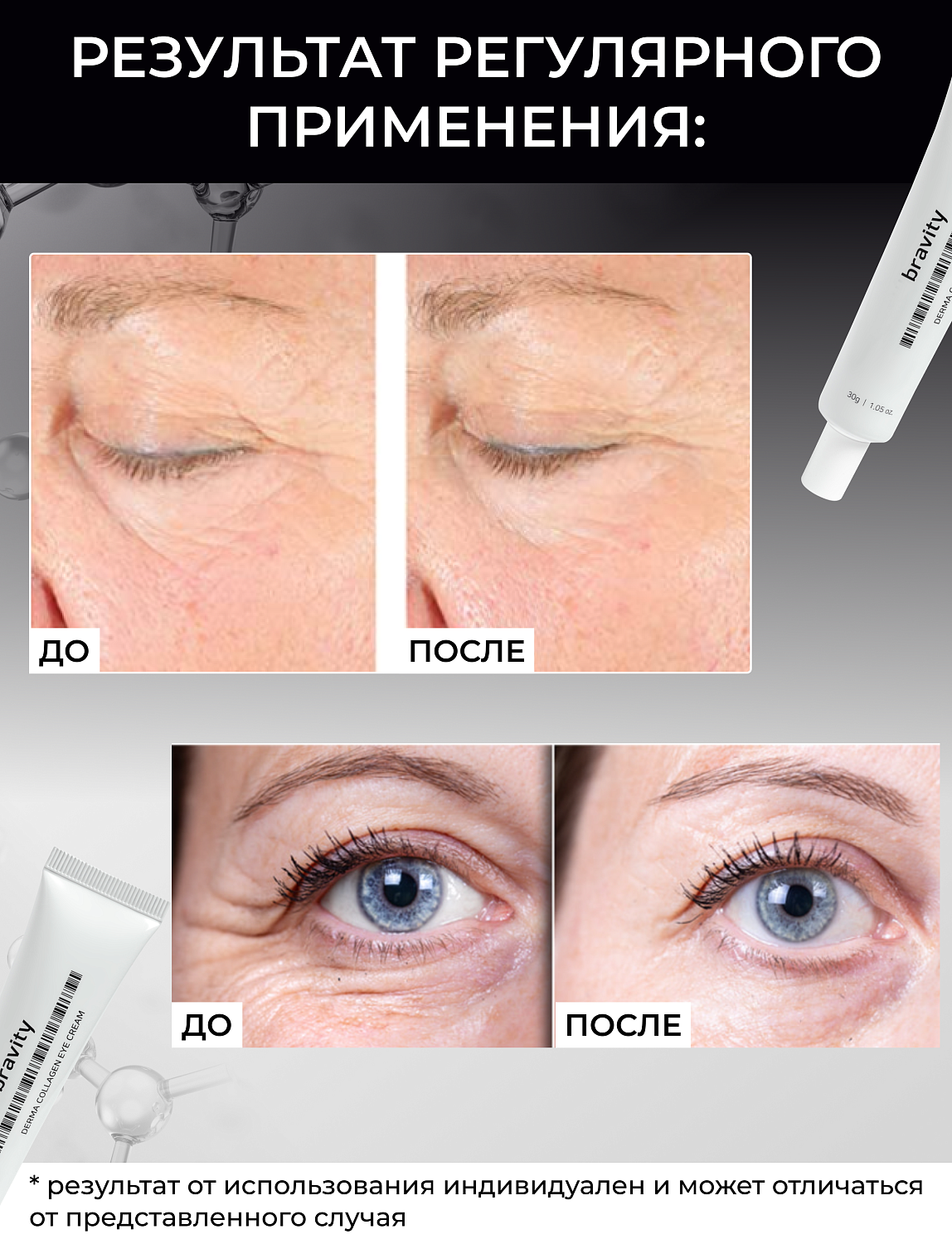 Bravity Derma Collagen Eye Cream Крем для области вокруг глаз, 30 г