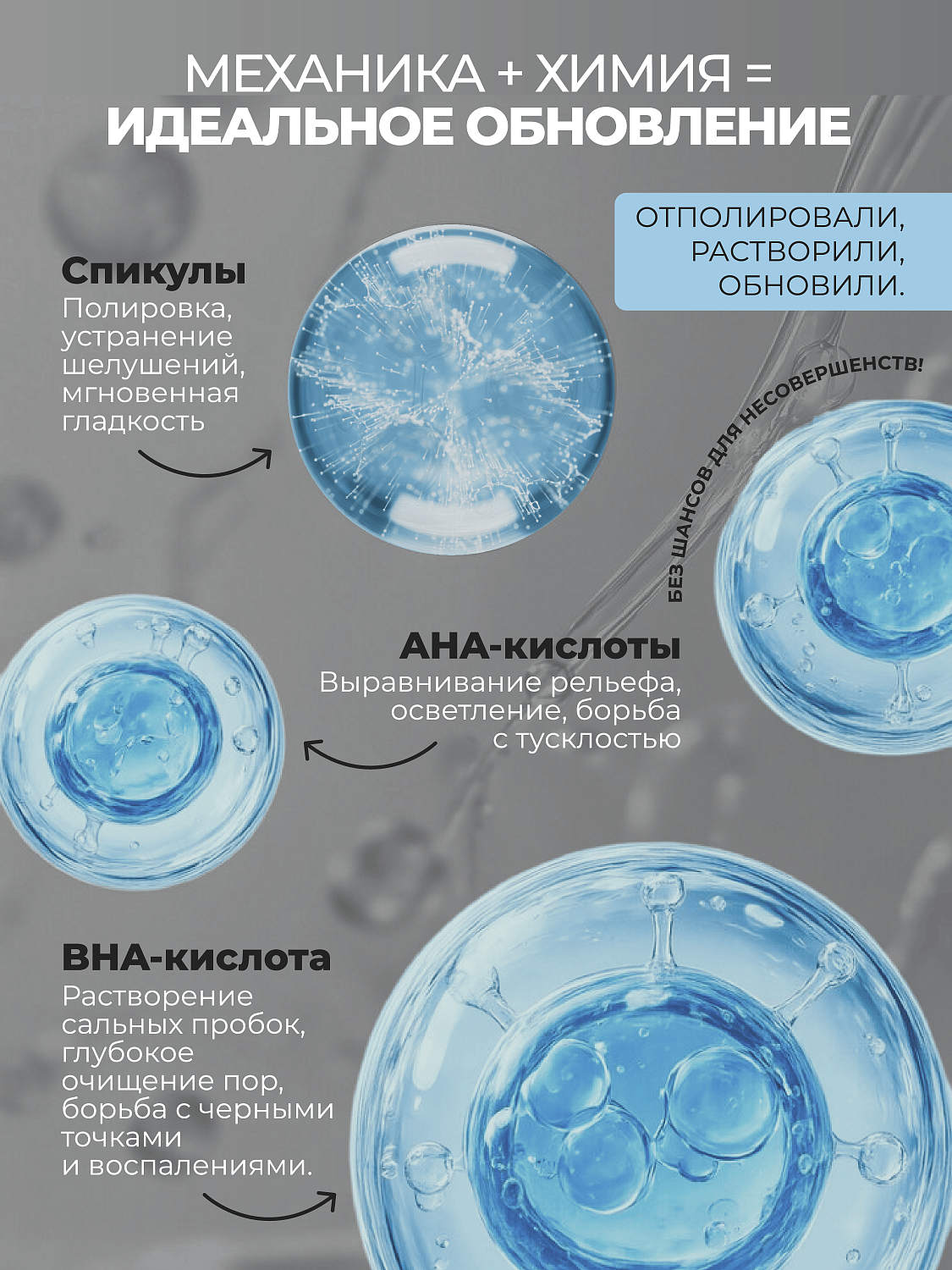 Desembre 3in1 Peeling Cream Крем для лица пилинг 3 в 1 отшелушивающий обновляющий, 5 г х 1 шт