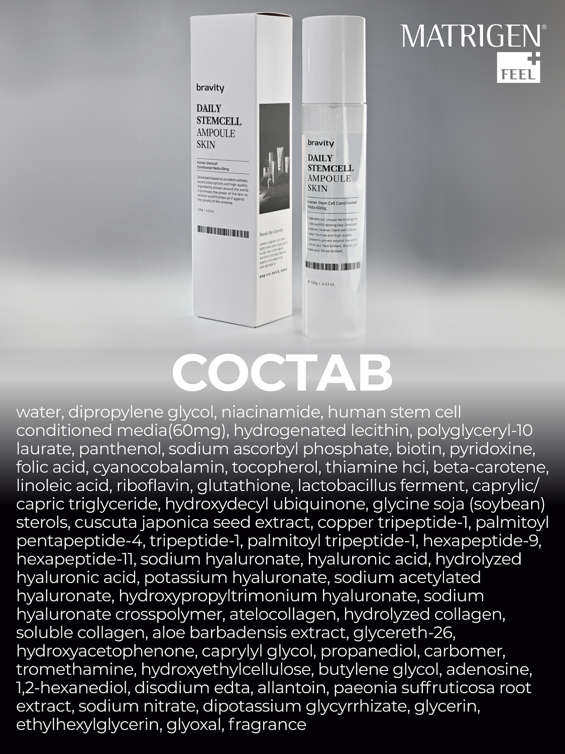 Bravity Daily StemCell Ampoule Skin Тонер для лица антивозрастной увлажняющий, 120 г